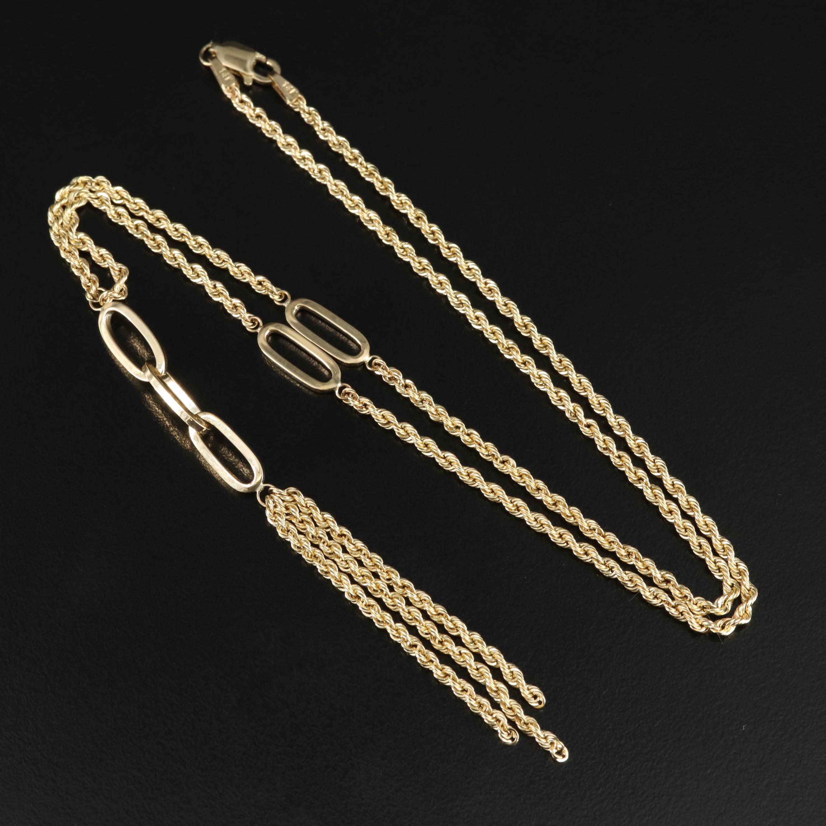 14K Rope Tassel Necklace