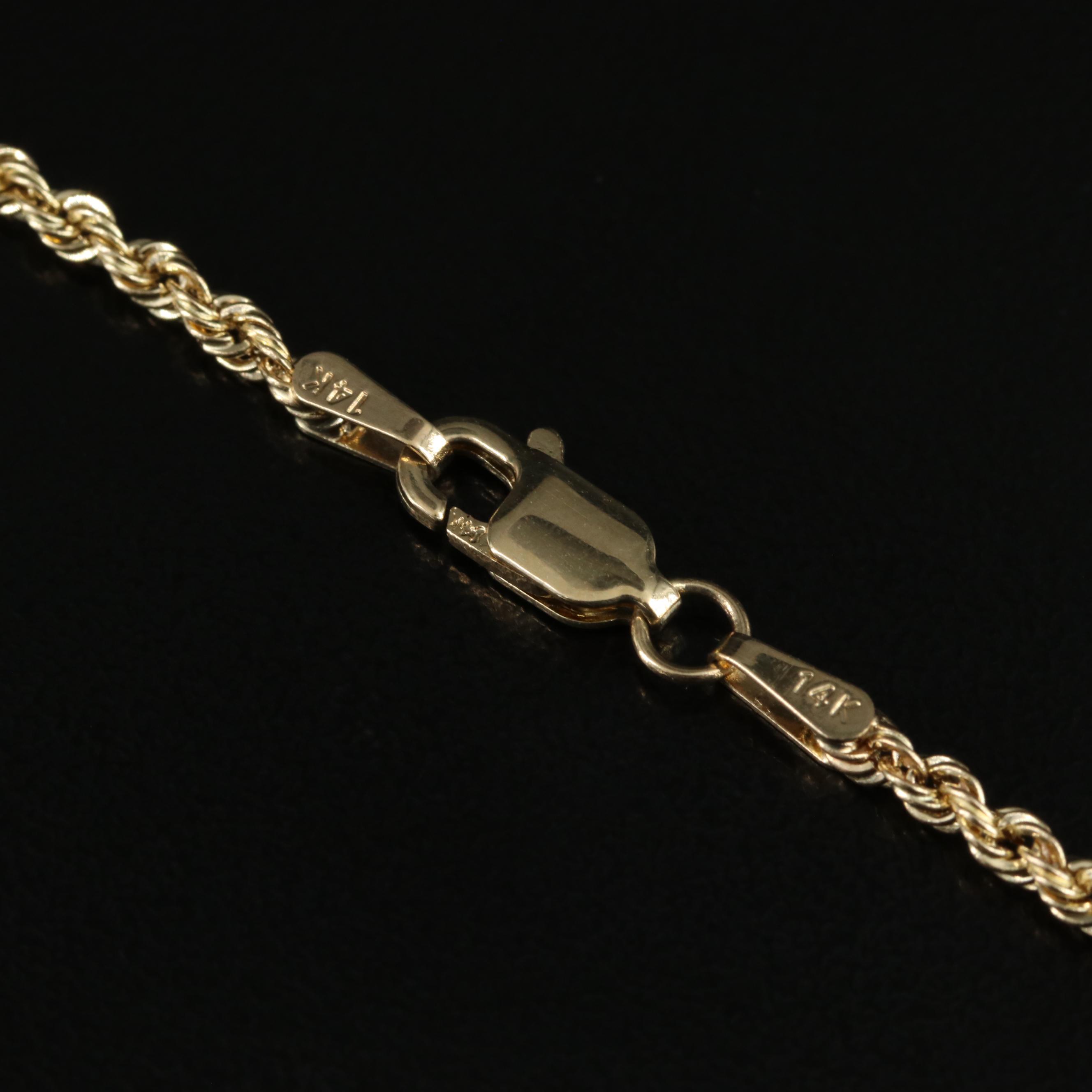 14K Rope Tassel Necklace