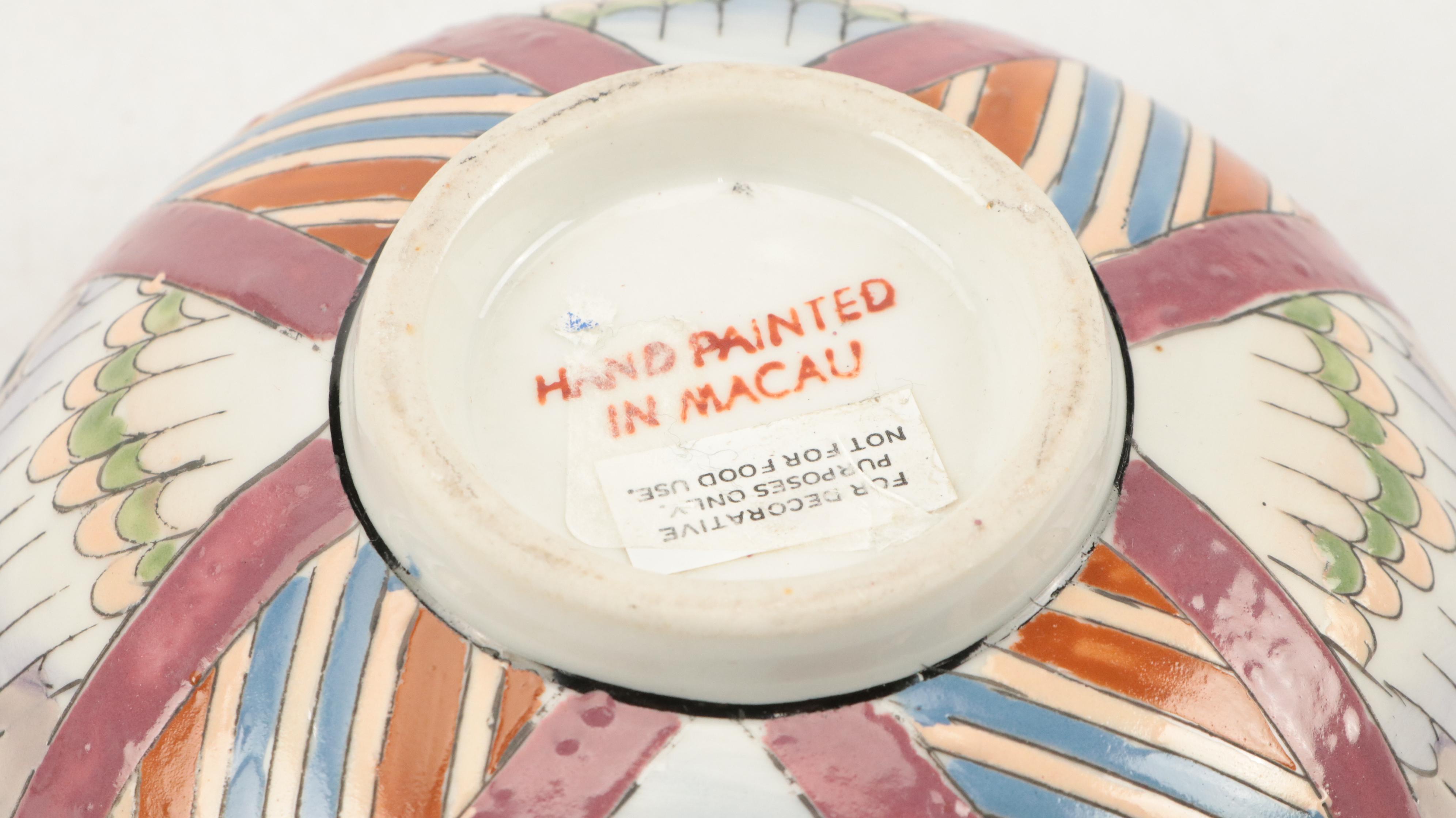 Bavarian Porcelain Candle Holder with Norleans Box and Ceramic