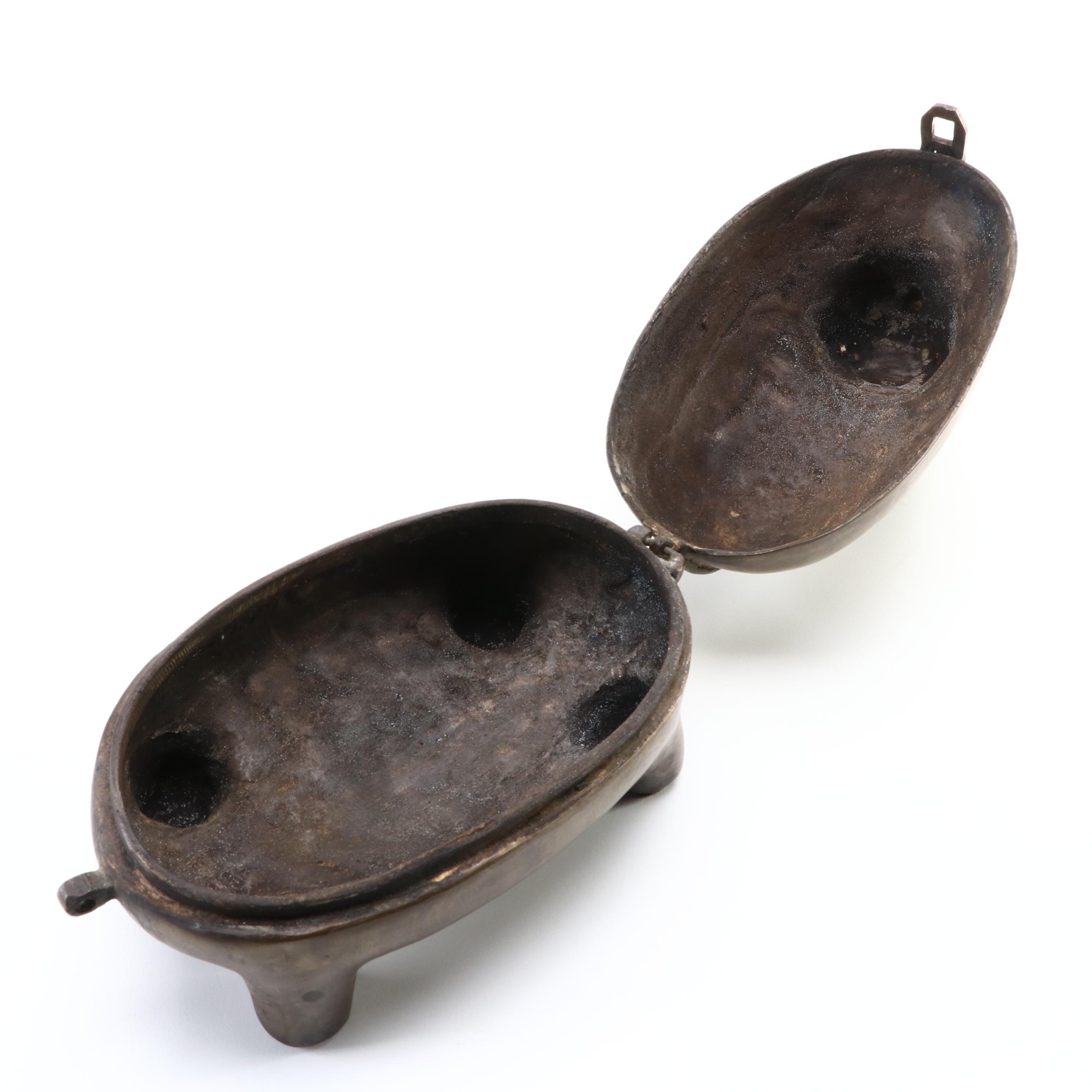 Brass Elephant Shaped Box, 20th Century