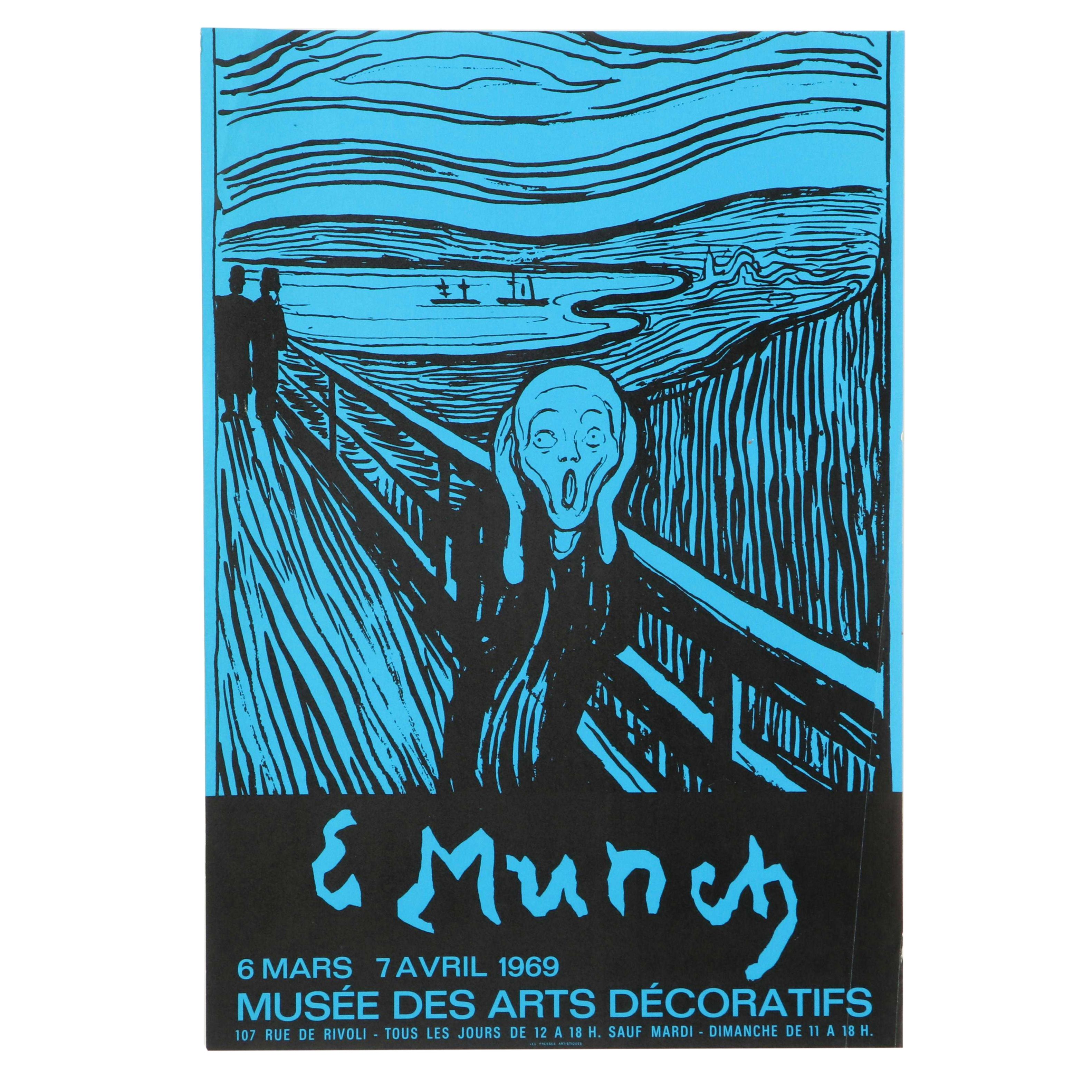 Edvard Munch Musee Des Arts Decoratifs Exhibition Poster, 1969