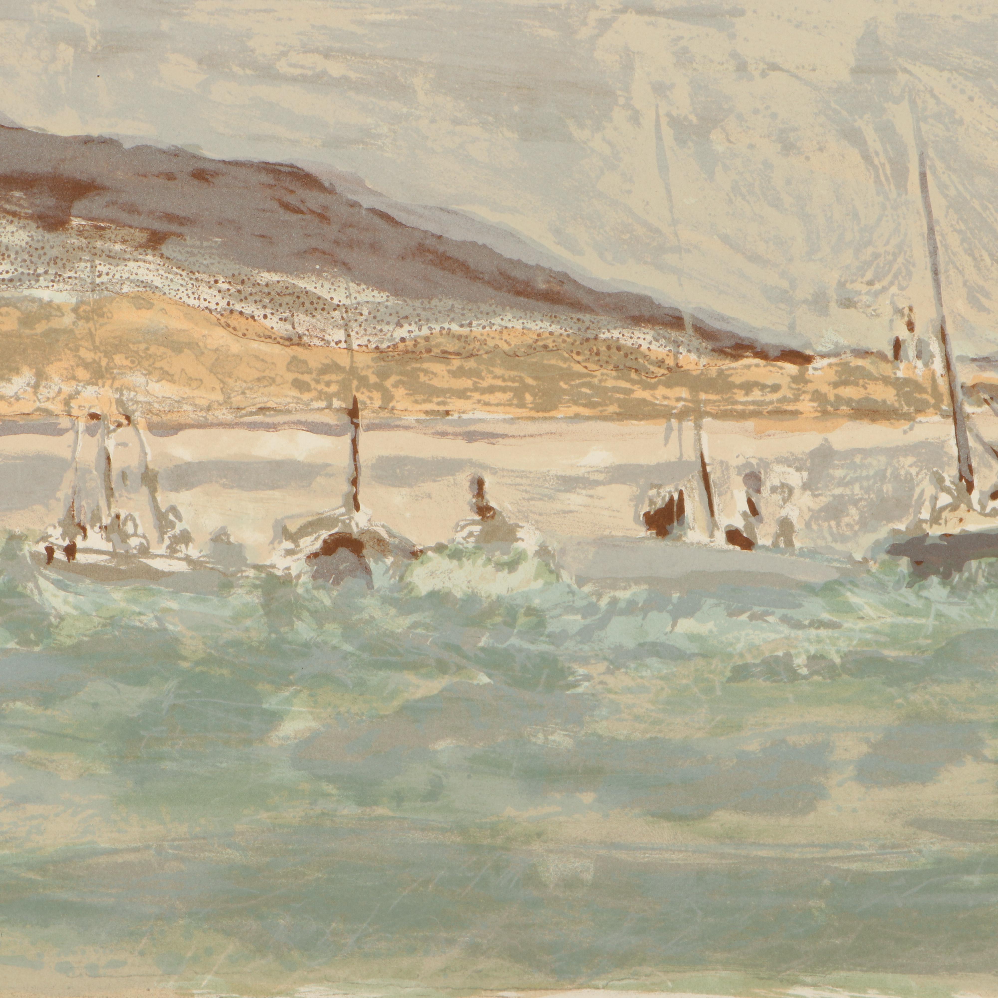 Georges Feher Seascape Lithograph