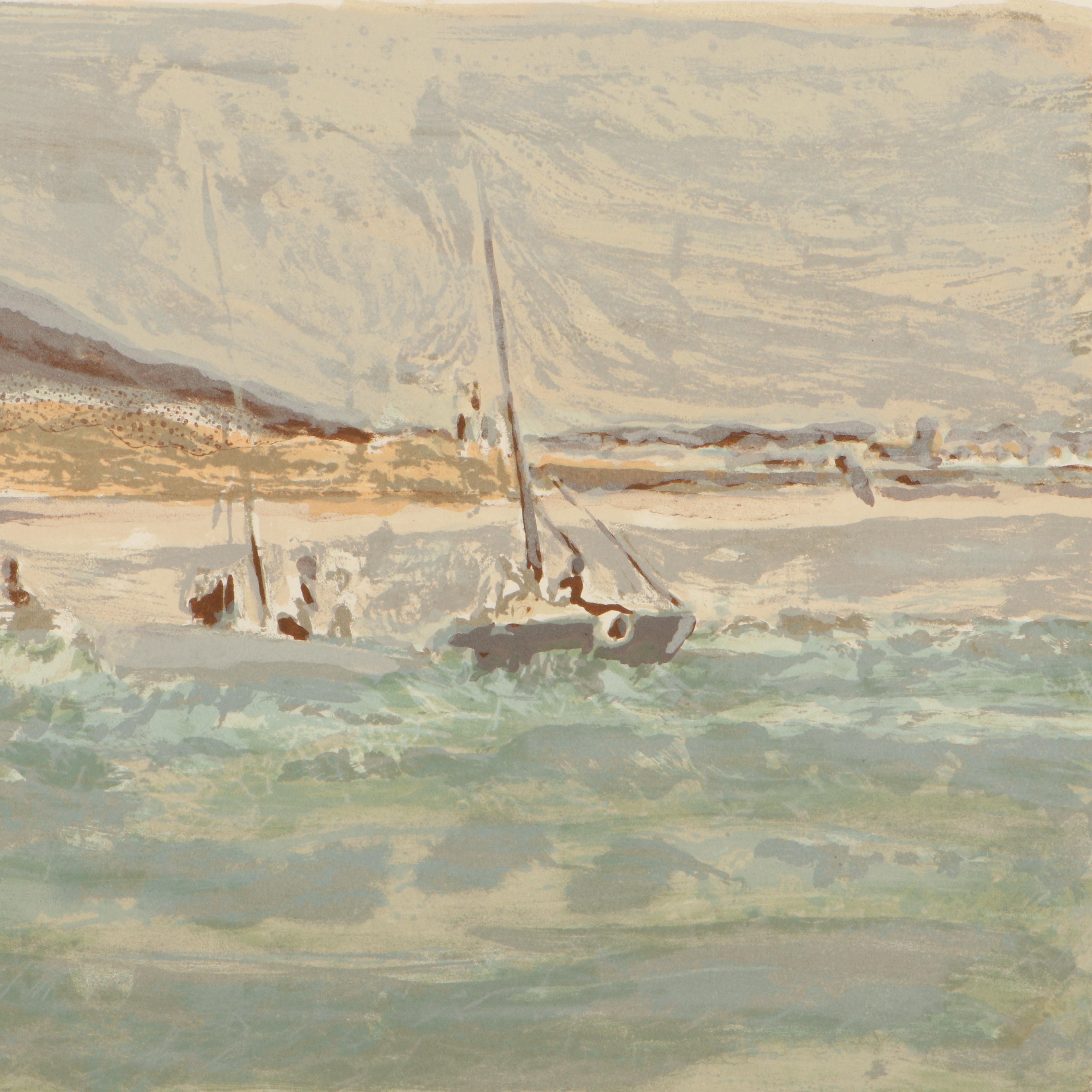 Georges Feher Seascape Lithograph