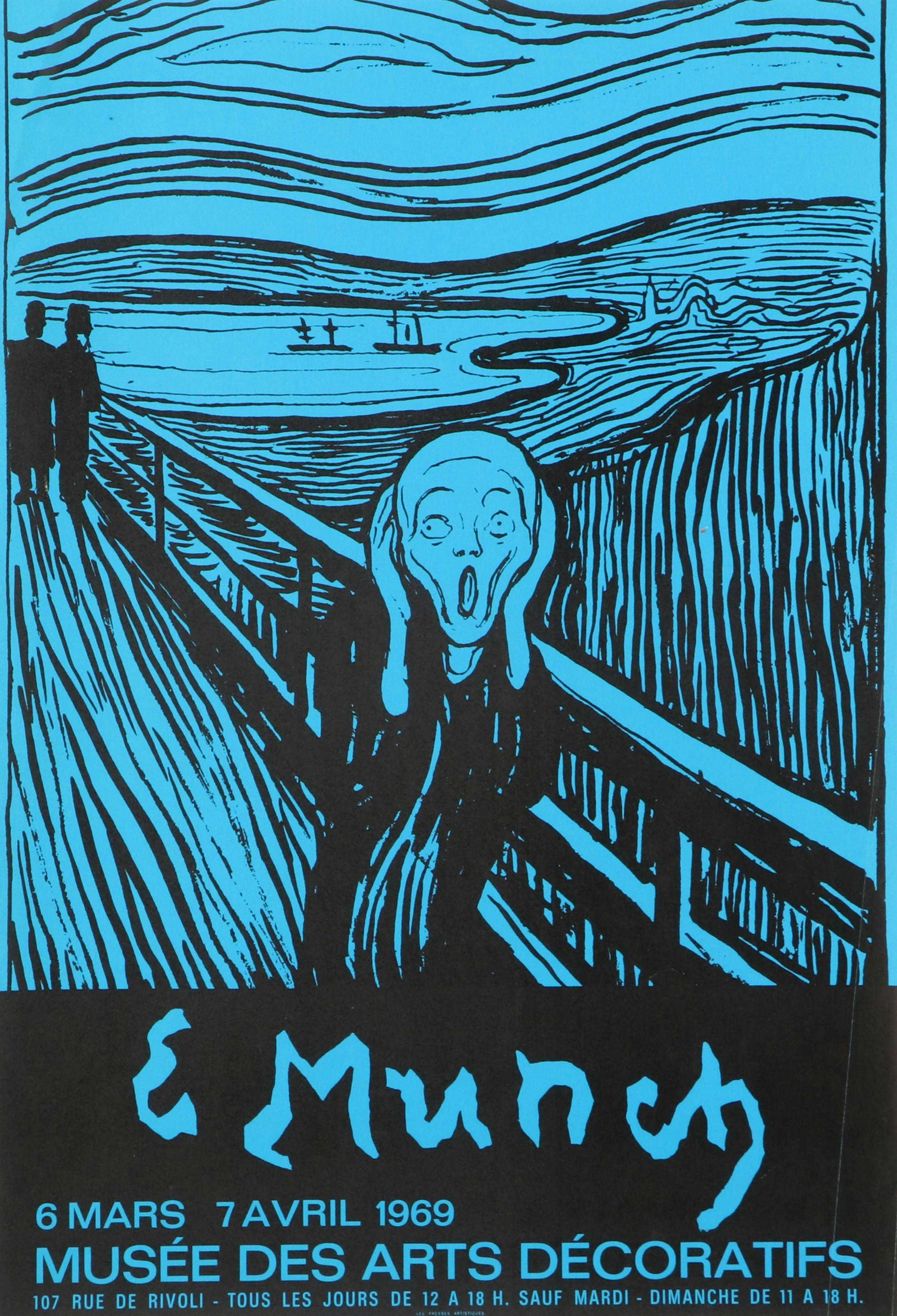 Edvard Munch Musee Des Arts Decoratifs Exhibition Poster, 1969