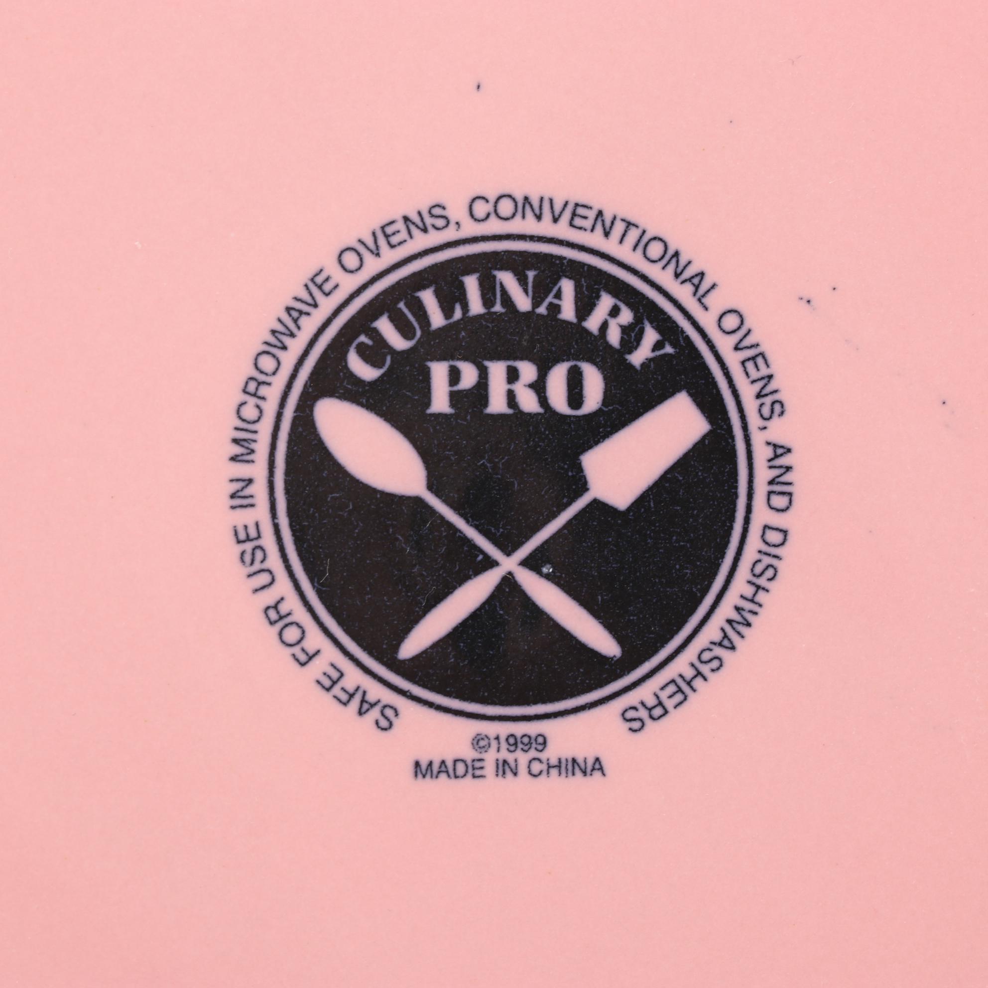 Culinary Pro Dusty Rose and Original Green Fiestaware Dinnerware With Casserole