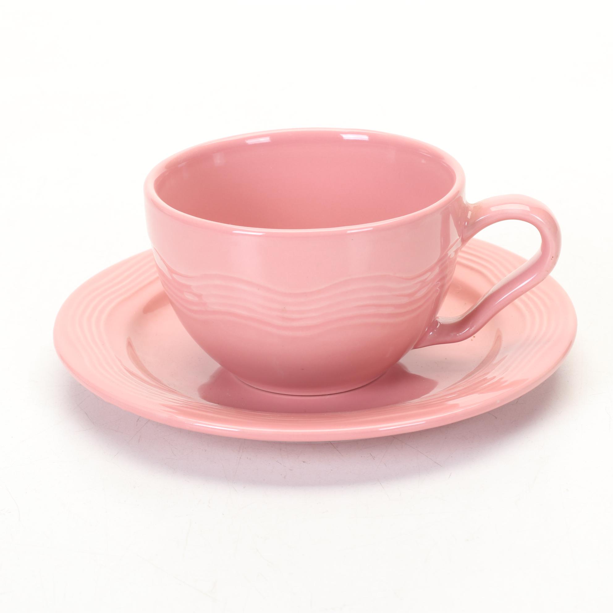 Culinary Pro Dusty Rose and Original Green Fiestaware Dinnerware With Casserole