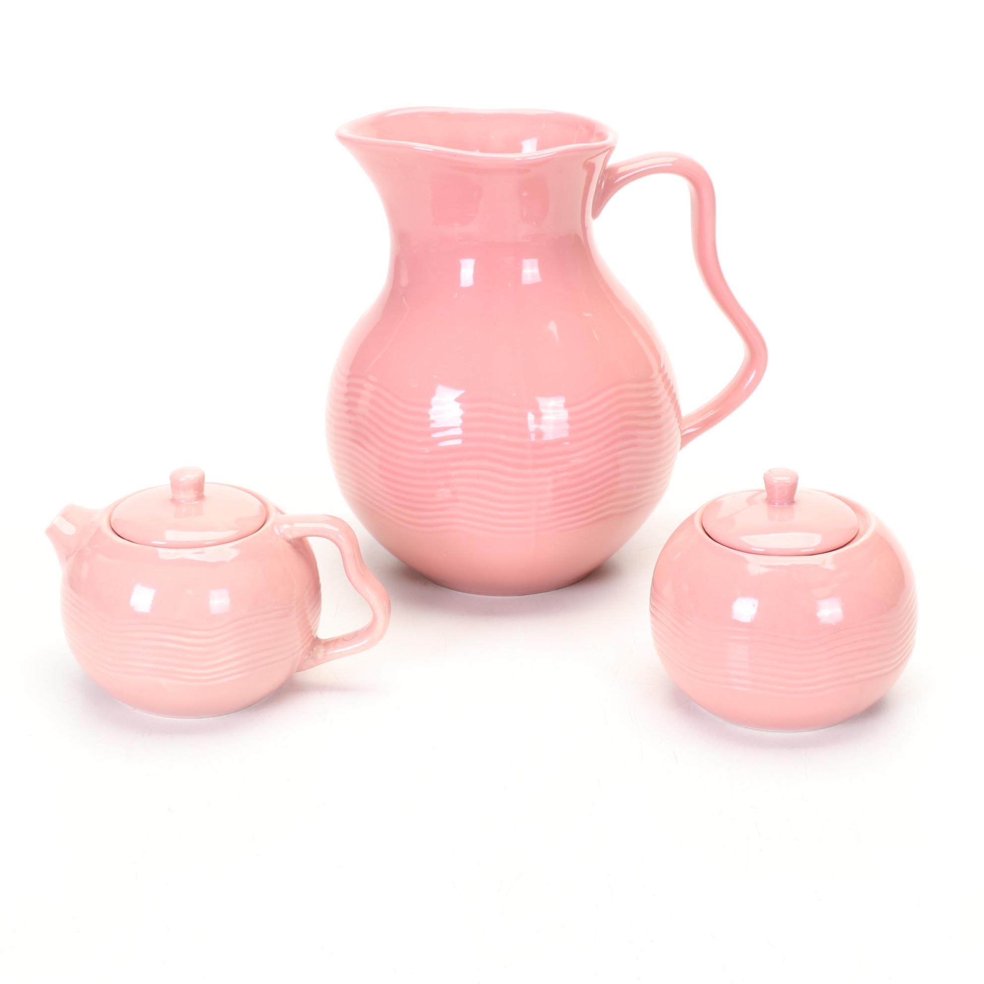 Culinary Pro Dusty Rose and Original Green Fiestaware Dinnerware With Casserole