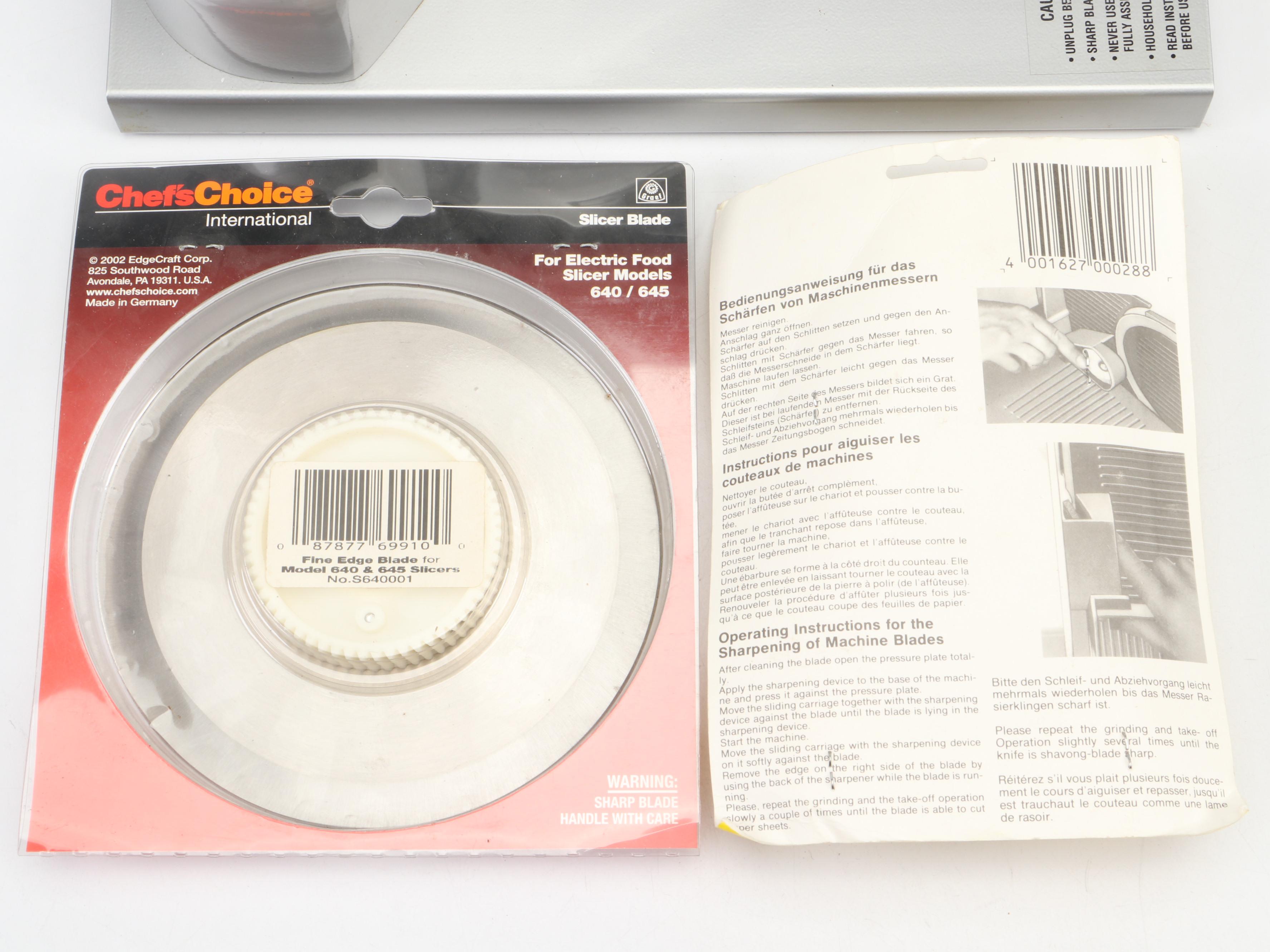 Chef's Choice International Meat Slicer and Fine Edge Blade with More