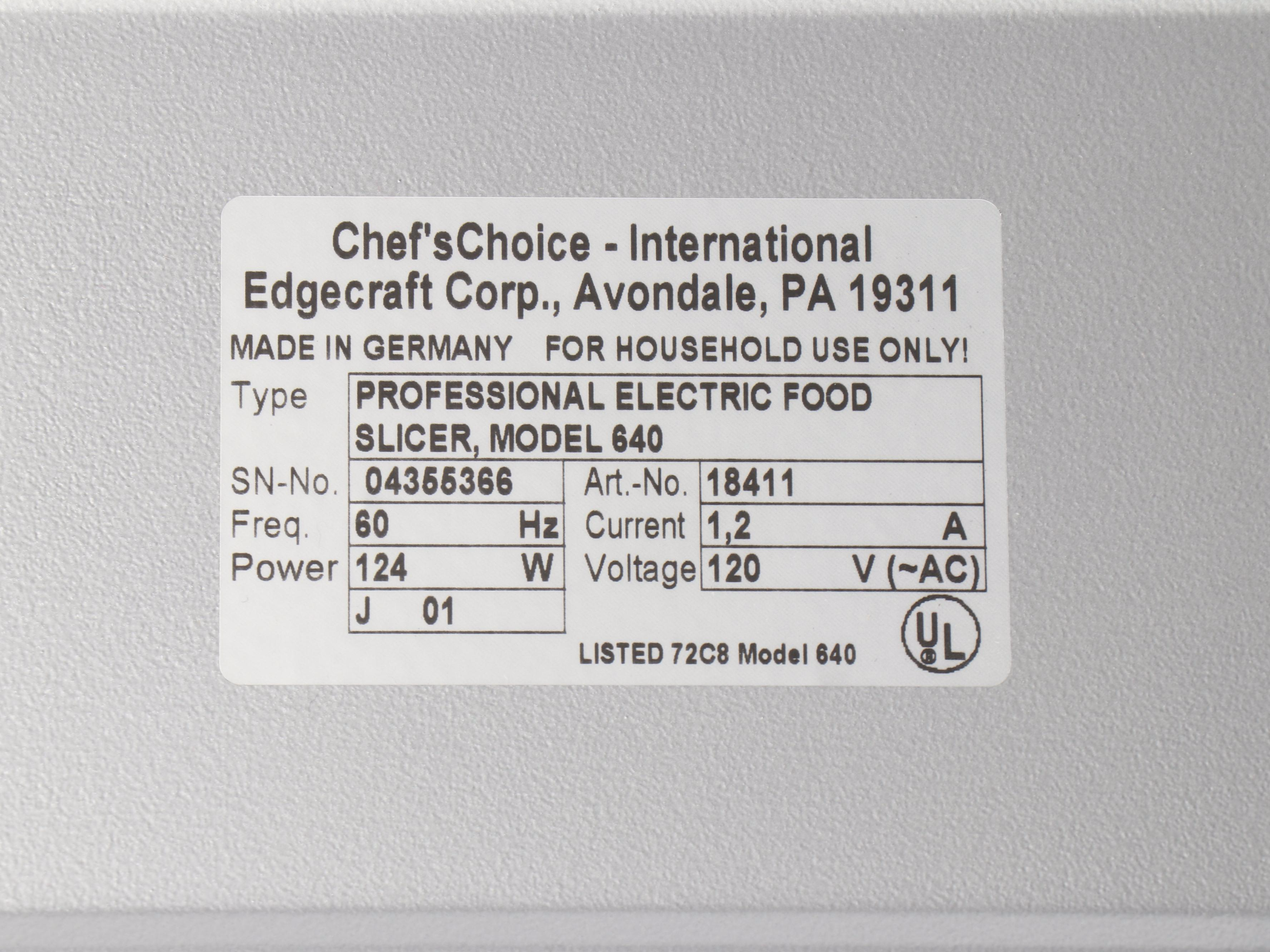 Chef's Choice International Meat Slicer and Fine Edge Blade with More