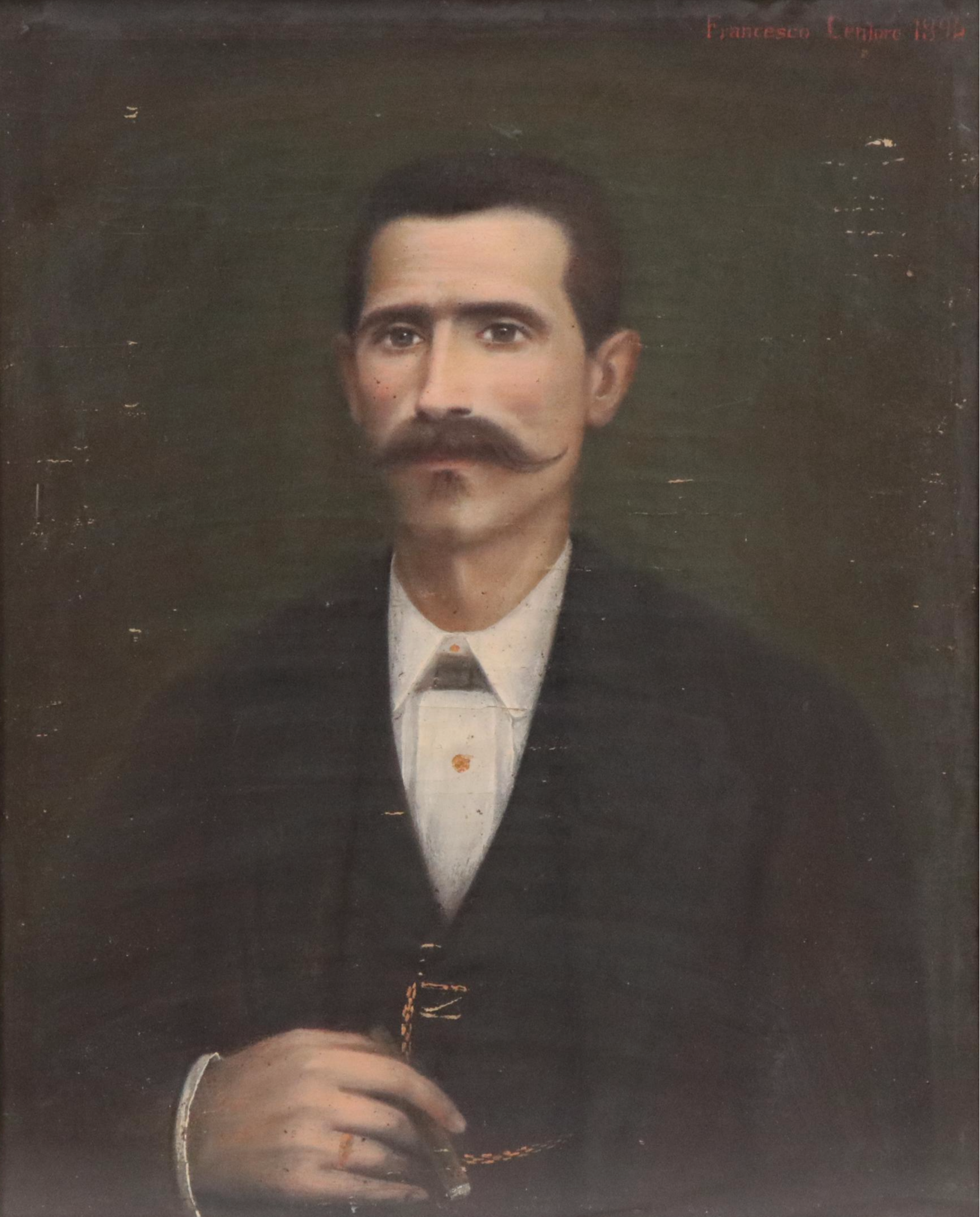 Francesco Centore Oil Painting Portrait of a Gentleman, 1894