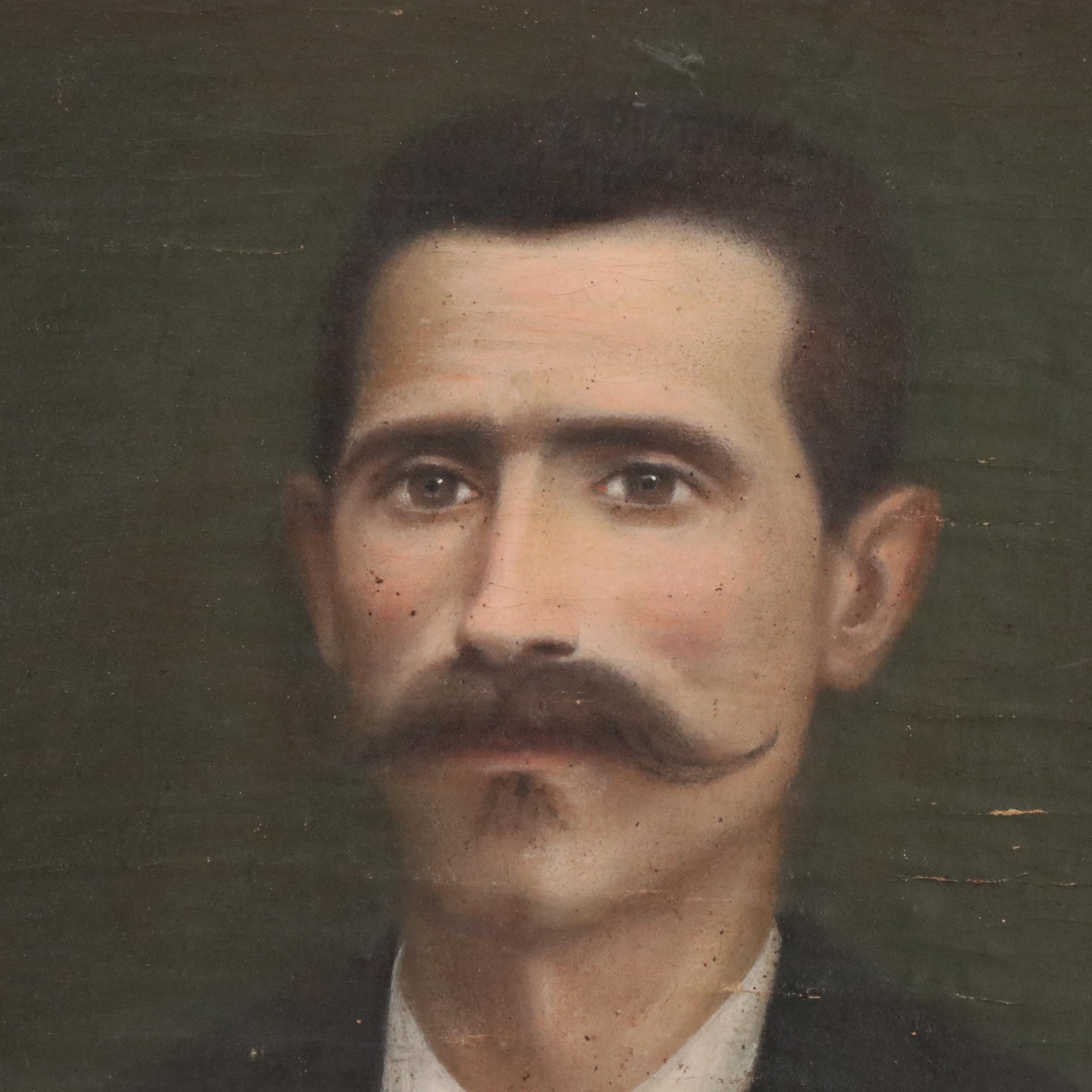 Francesco Centore Oil Painting Portrait of a Gentleman, 1894