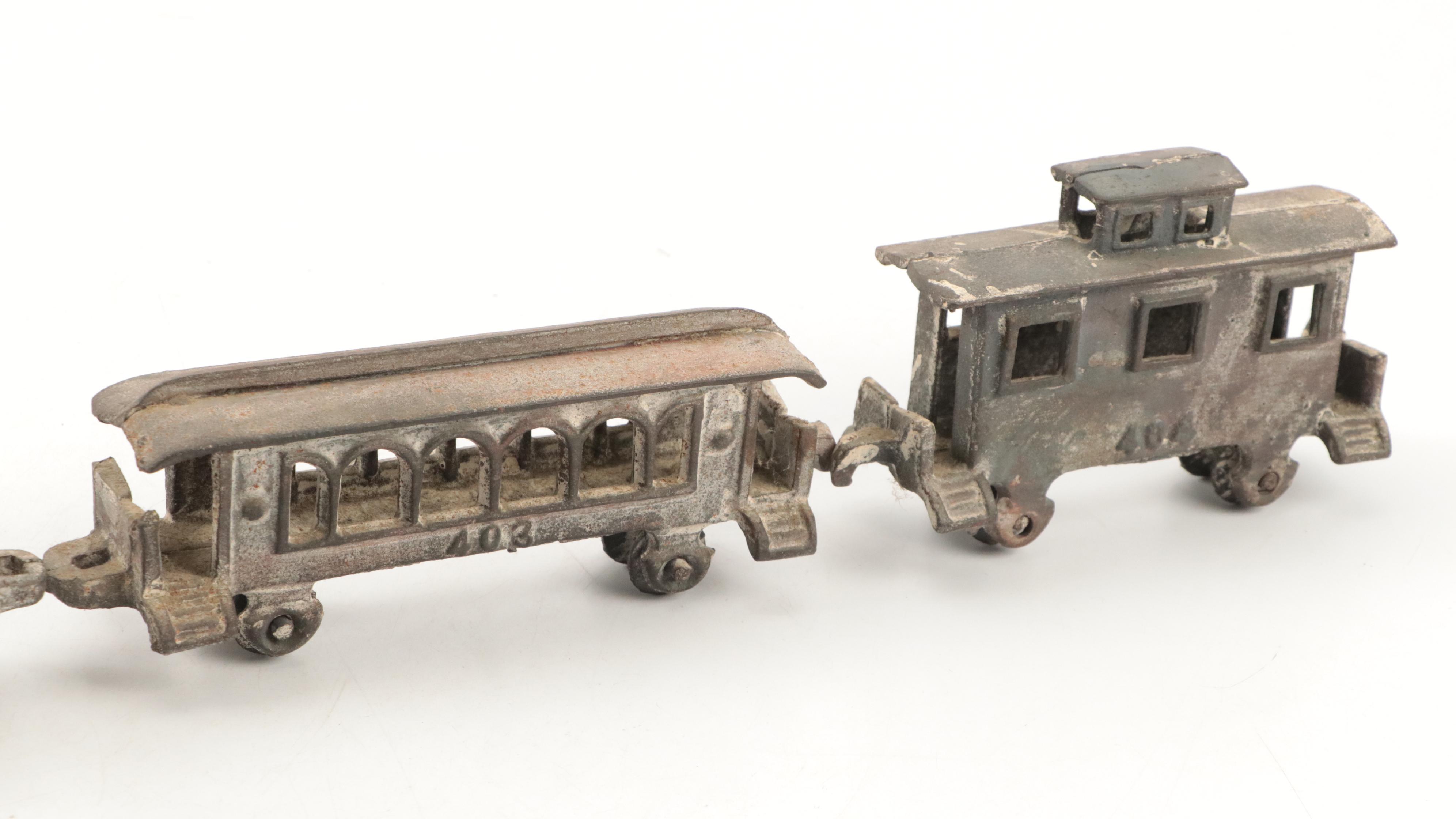 Louis Marx & Co. Train Transformer with O Scale and Other Train Cars