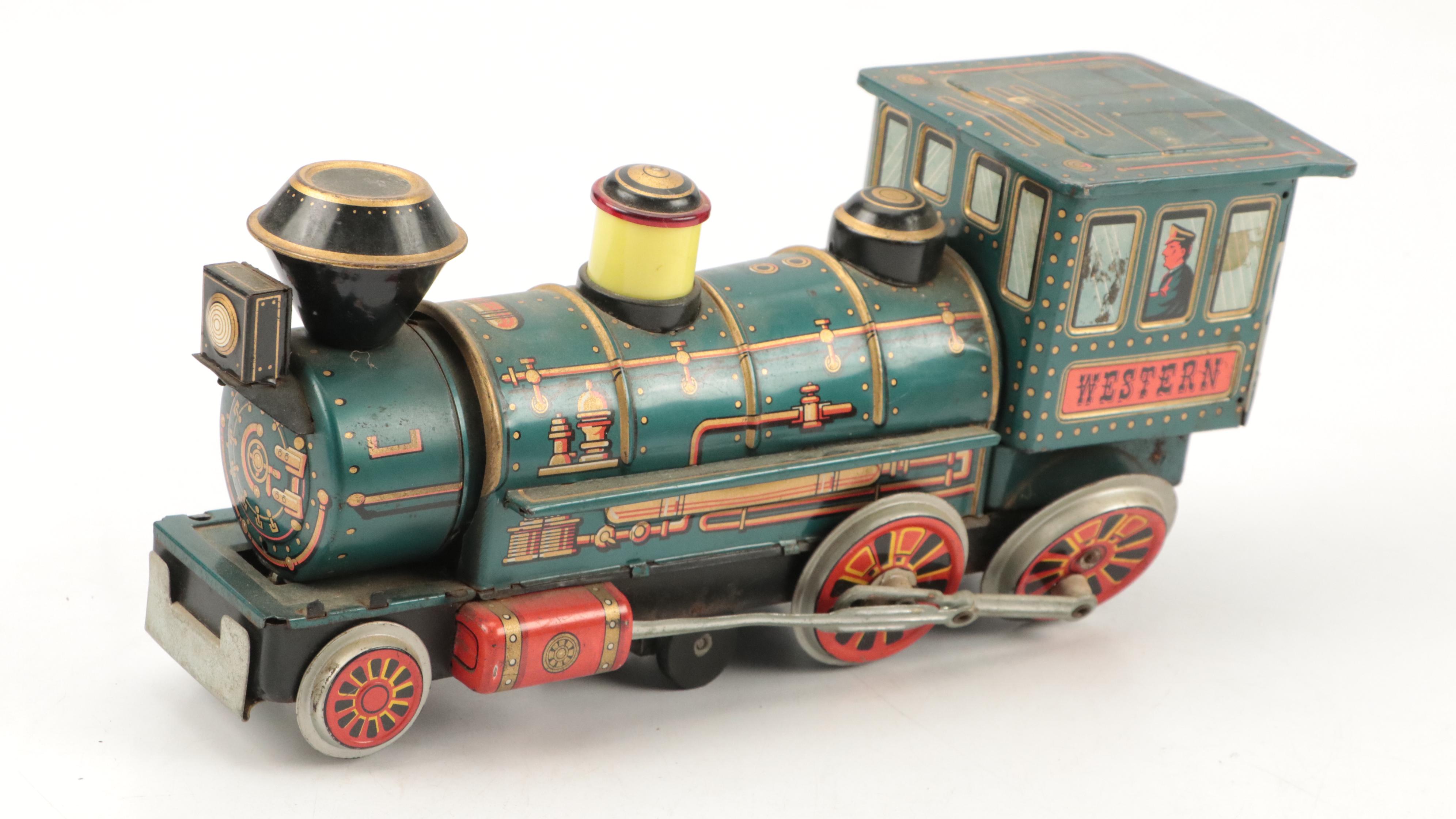 Louis Marx & Co. Train Transformer with O Scale and Other Train Cars
