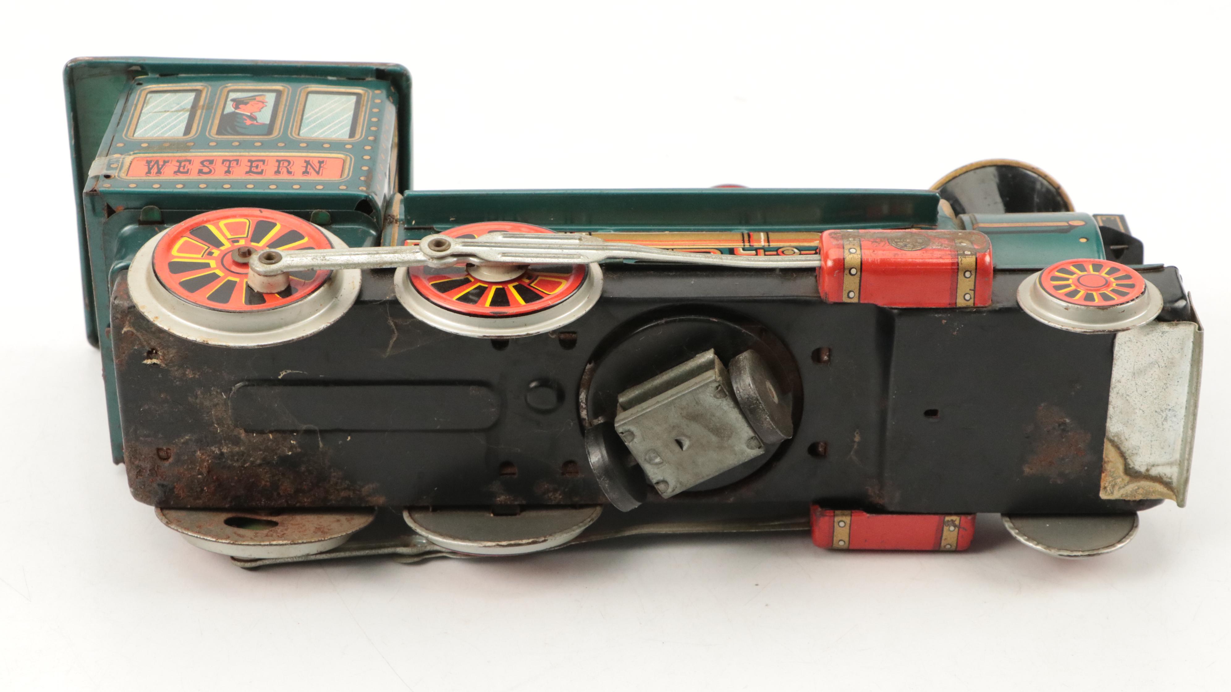 Louis Marx & Co. Train Transformer with O Scale and Other Train Cars