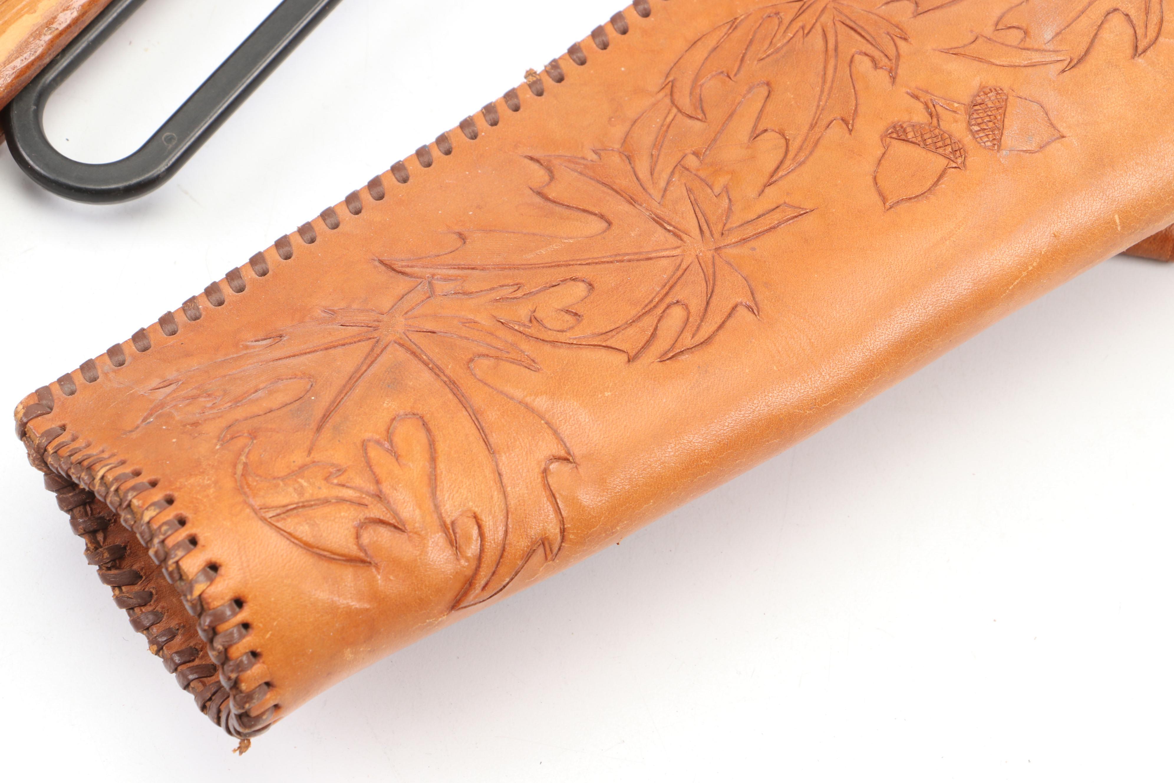 Daisy "Red Ryder" Pellet Gun with Tooled Leather Gun Sleeve