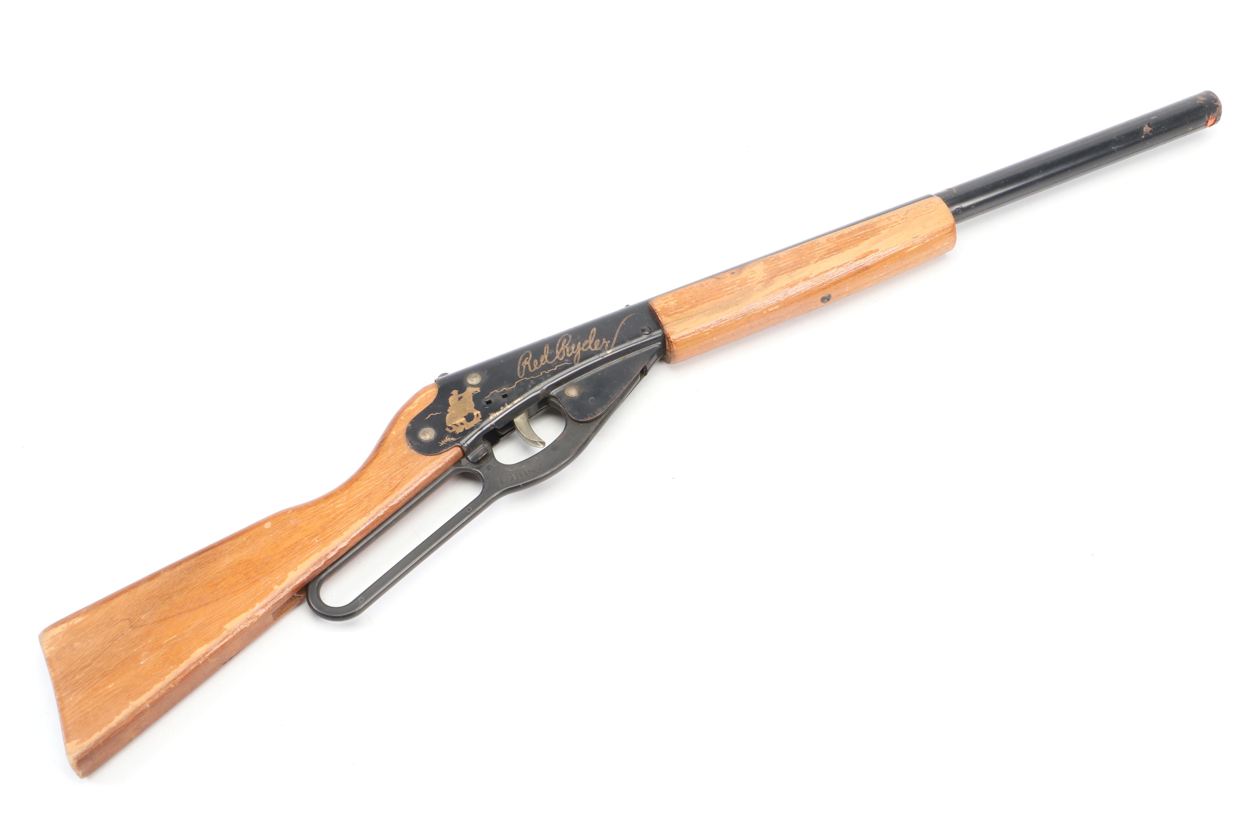 Daisy "Red Ryder" Pellet Gun with Tooled Leather Gun Sleeve