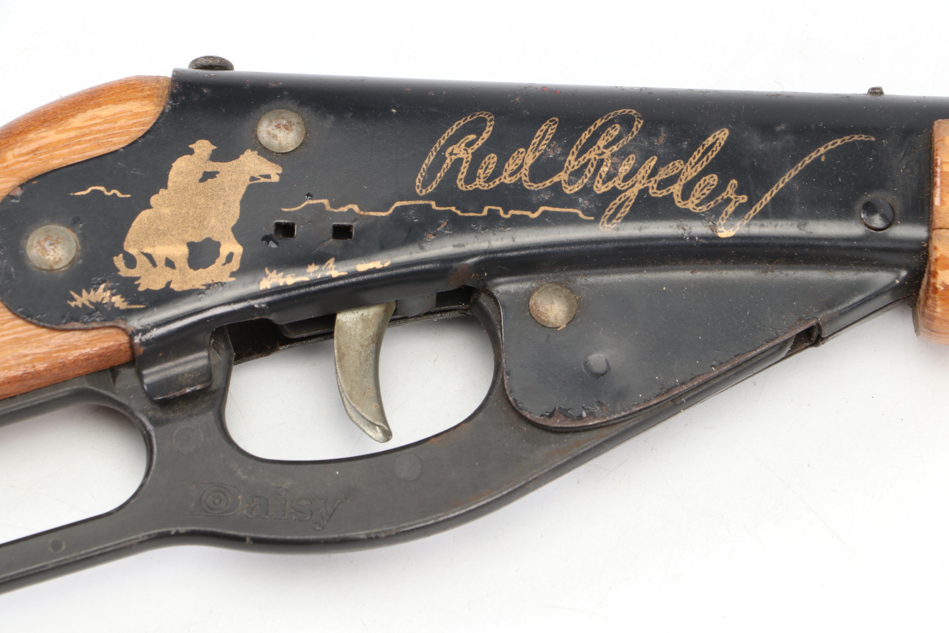 Daisy "Red Ryder" Pellet Gun with Tooled Leather Gun Sleeve