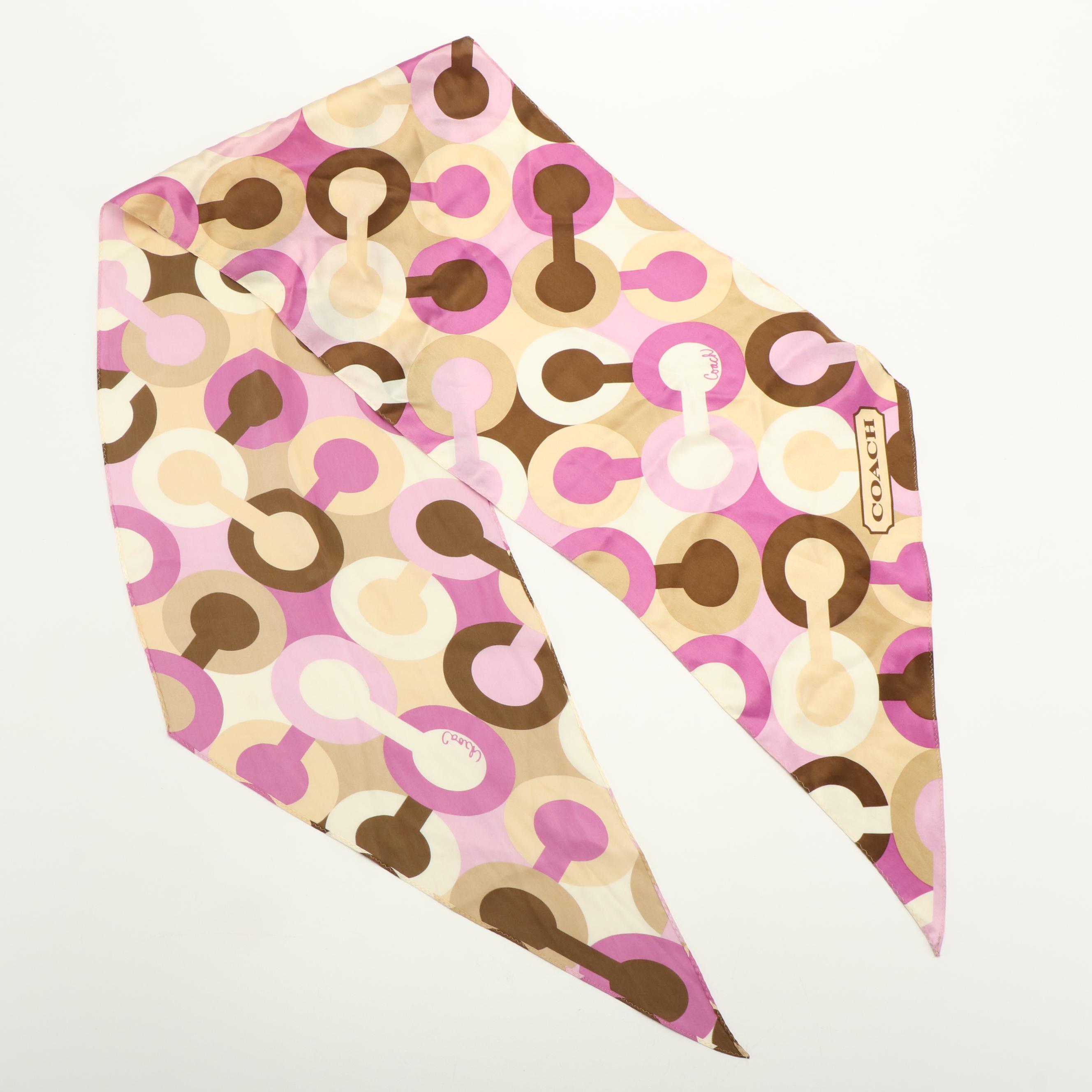 Coach Logo Hair Scarf