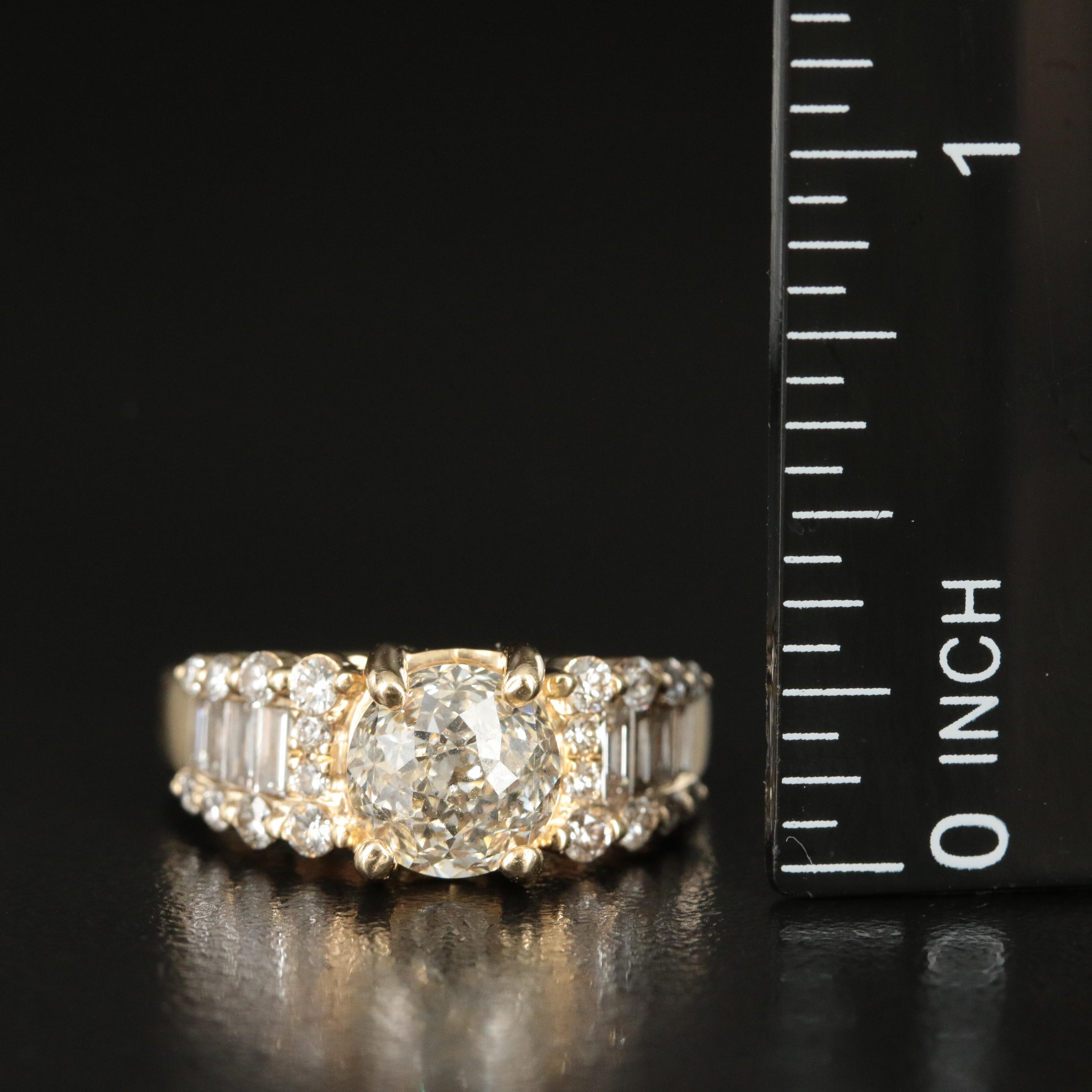 14K 3.32 CTW Crown of Light Diamond Ring with IGI Online Report