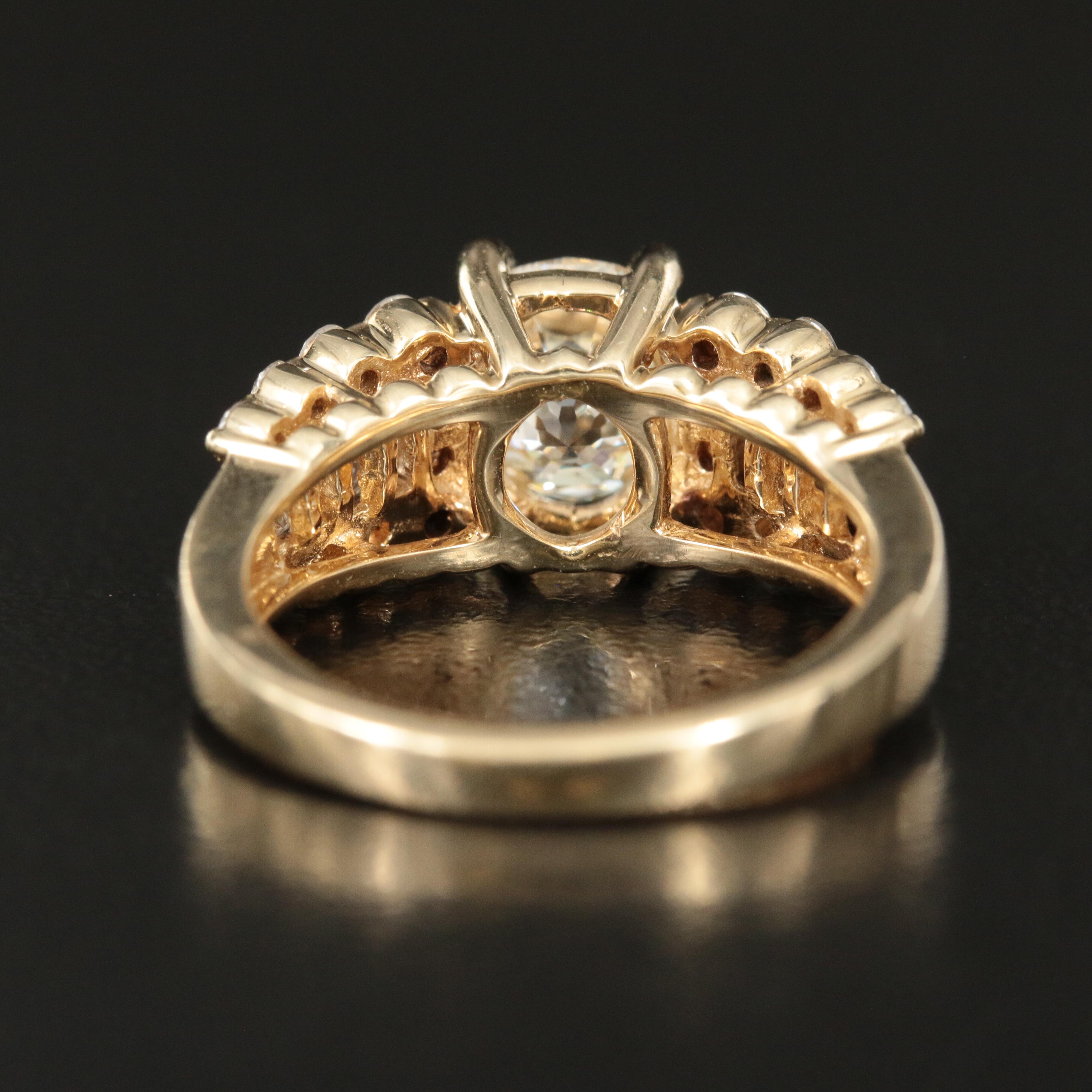 14K 3.32 CTW Crown of Light Diamond Ring with IGI Online Report