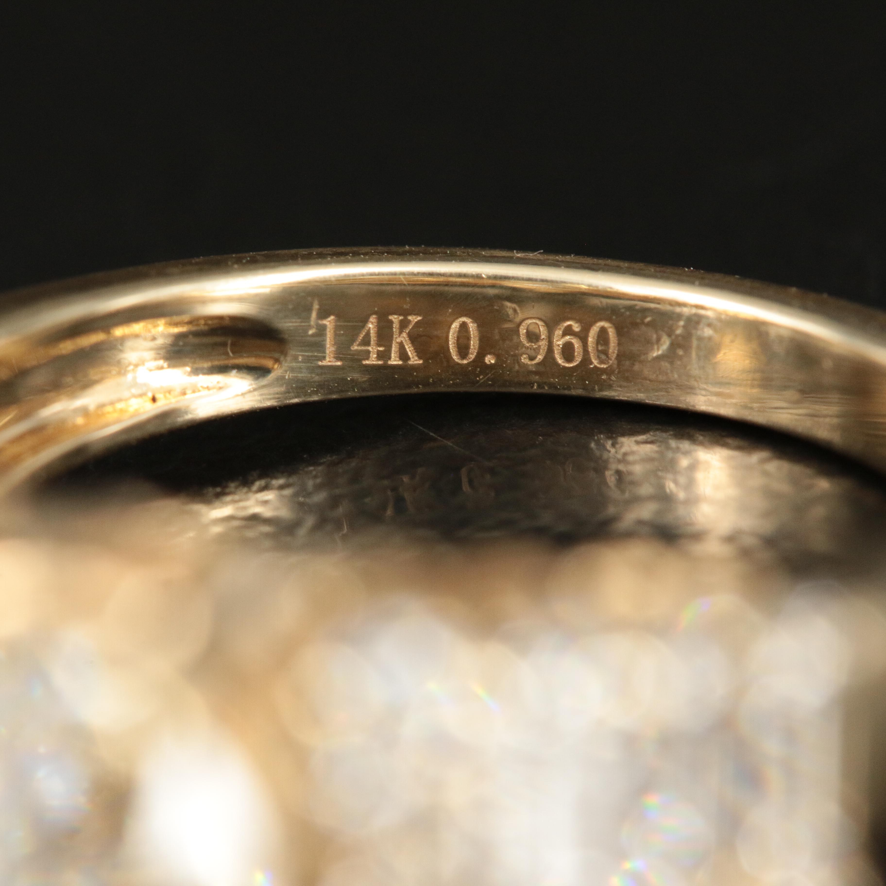 14K 3.32 CTW Crown of Light Diamond Ring with IGI Online Report