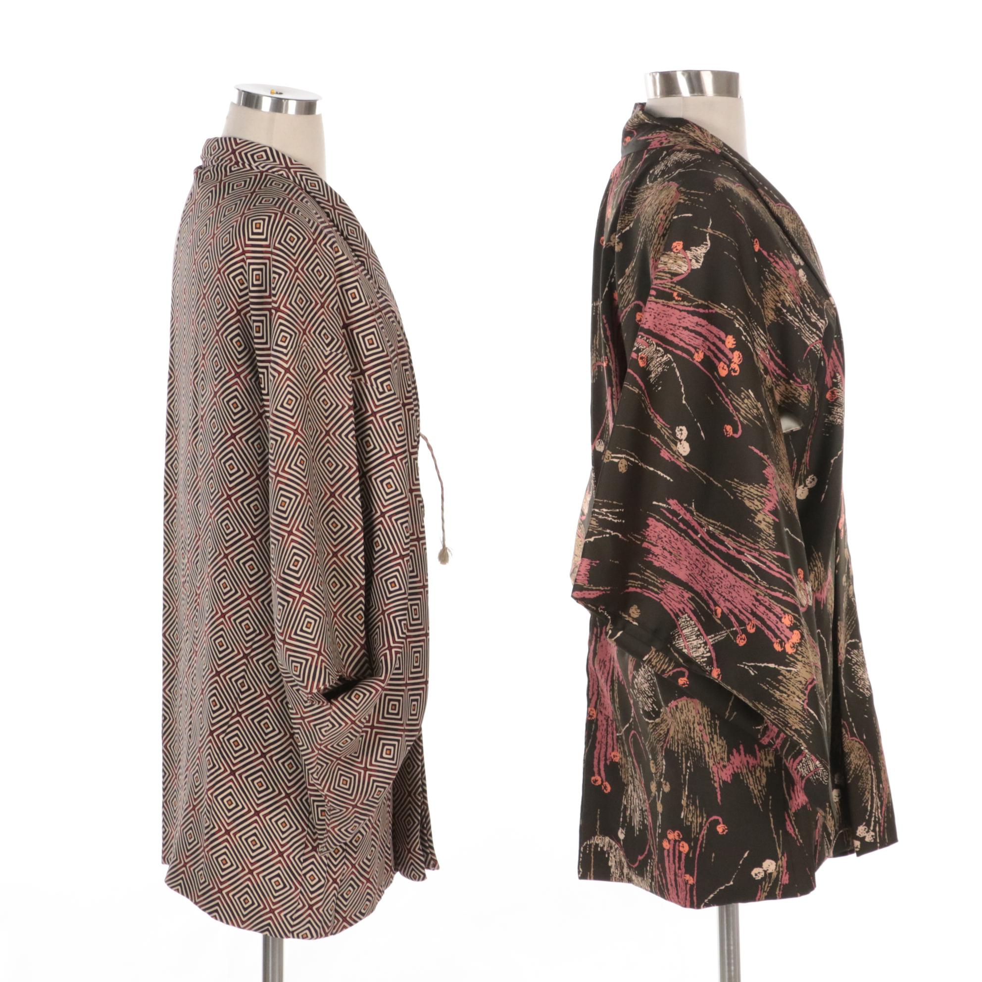 Abstract Floral and Hishi Pattern Haori