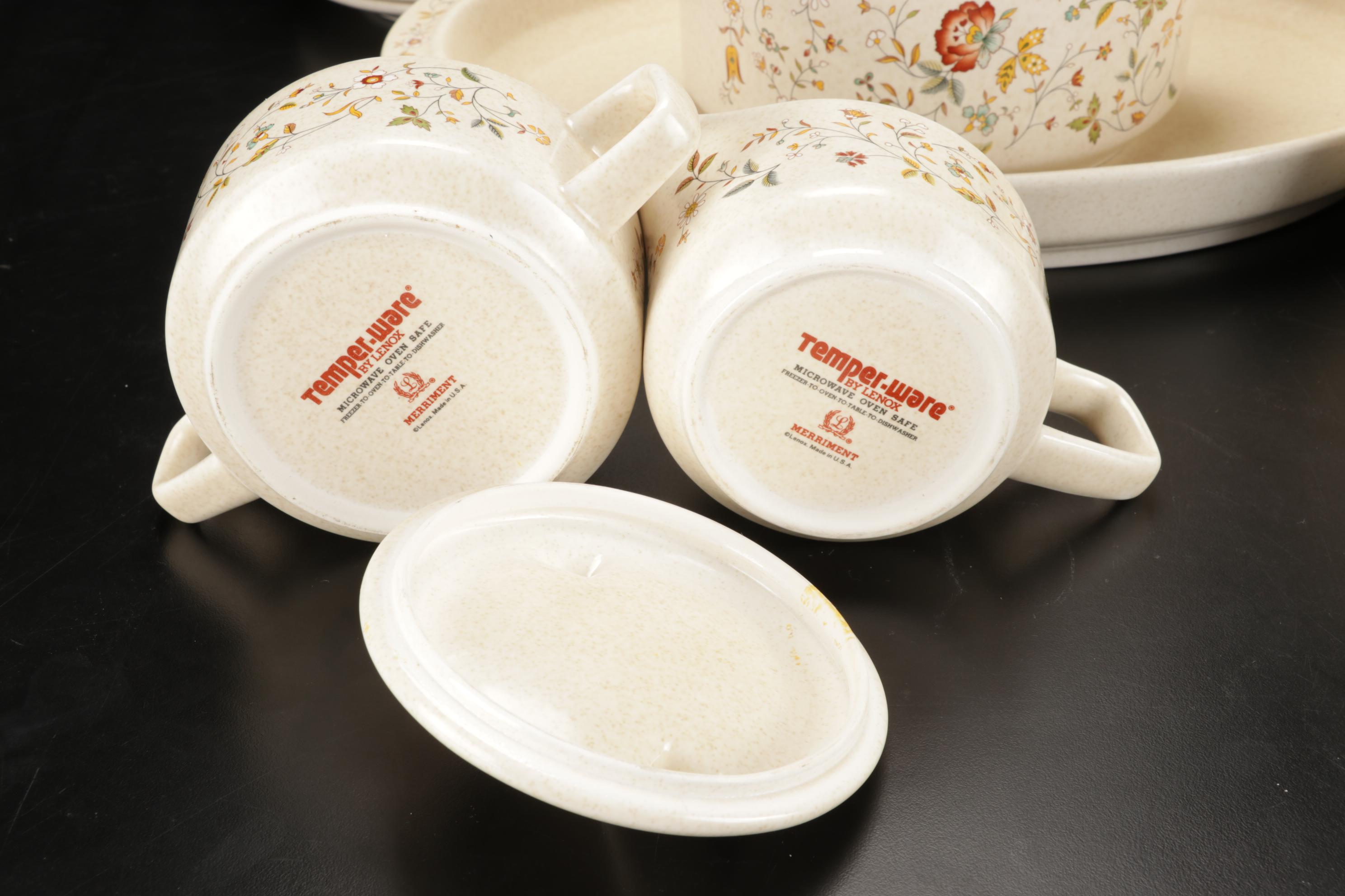 Lenox Temper-Ware "Merriment" Stoneware Dinnerware, Service for 12