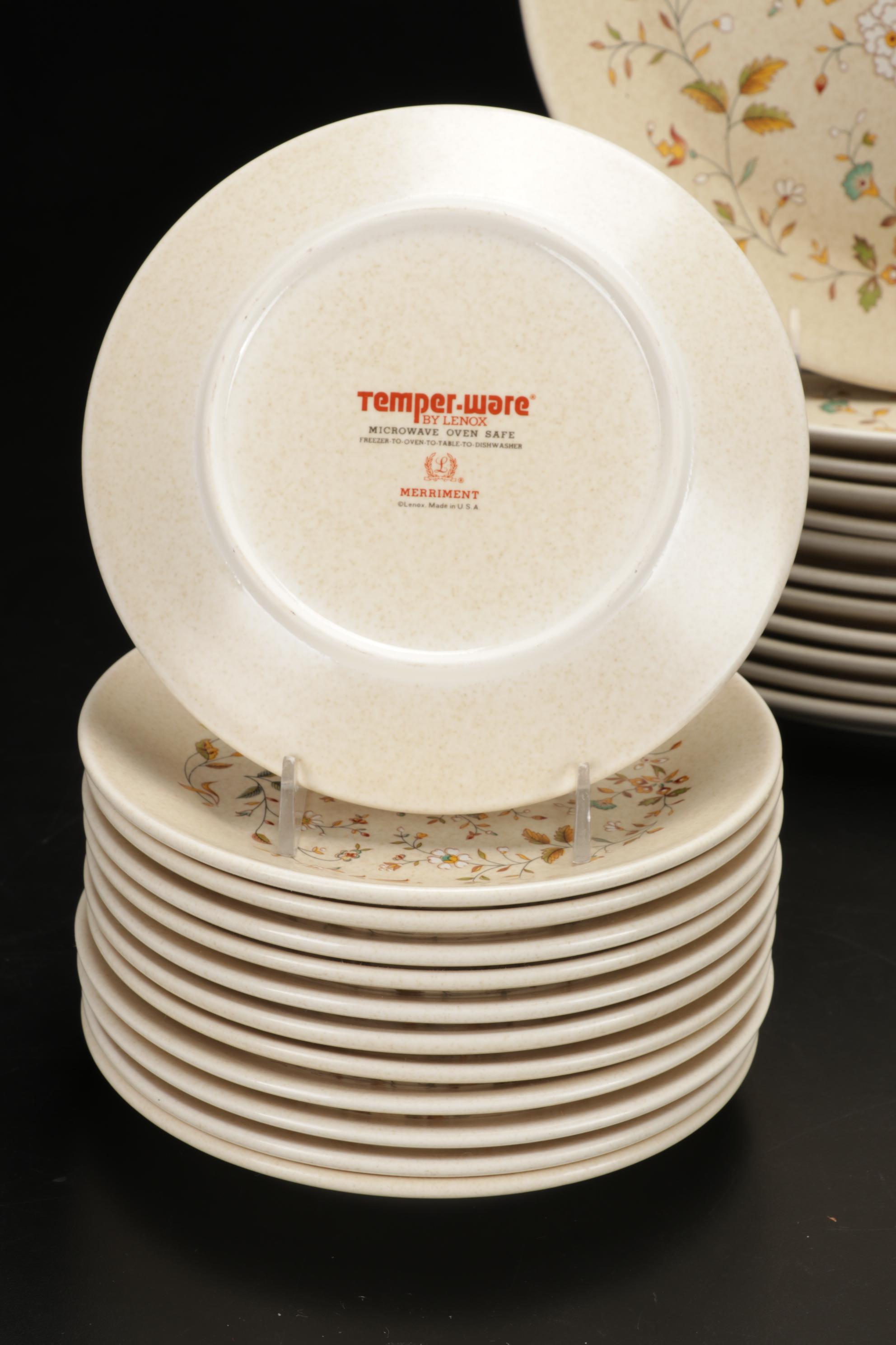 Lenox Temper-Ware "Merriment" Stoneware Dinnerware, Service for 12