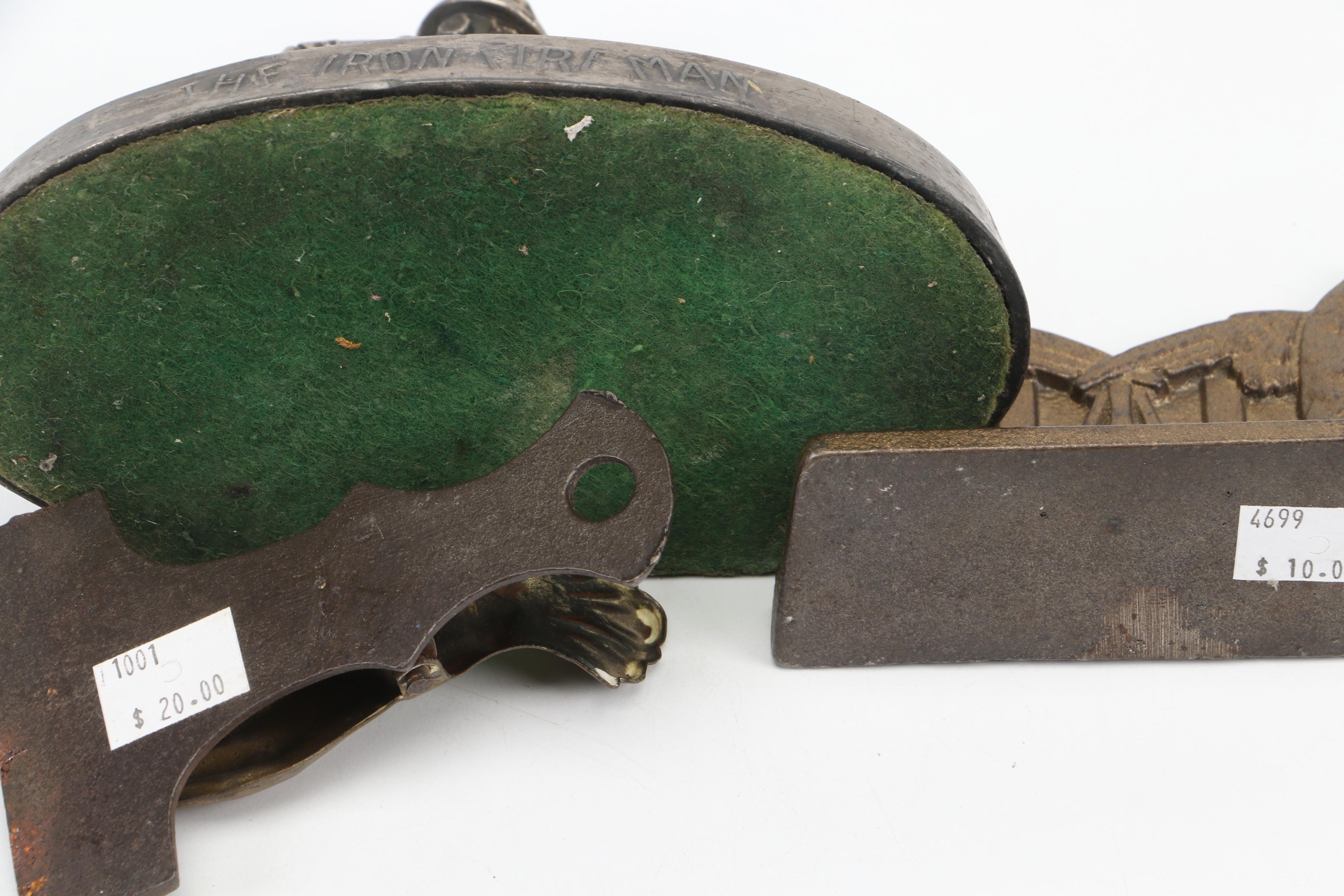 Art Deco Style Robot Fireman Double Ash Tray with Other Office Accessories