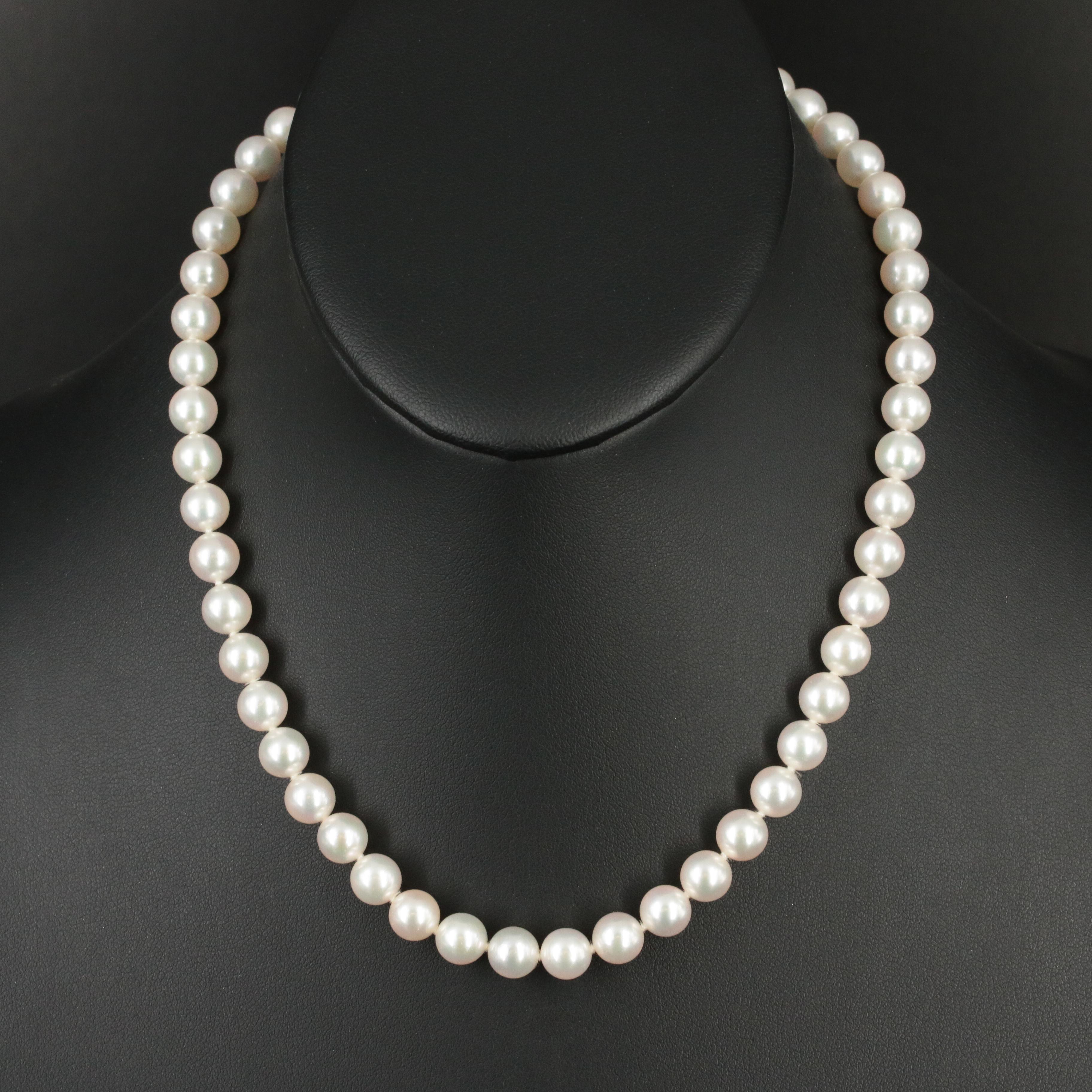 Mikimoto Pearl Necklace with 18K Clasp