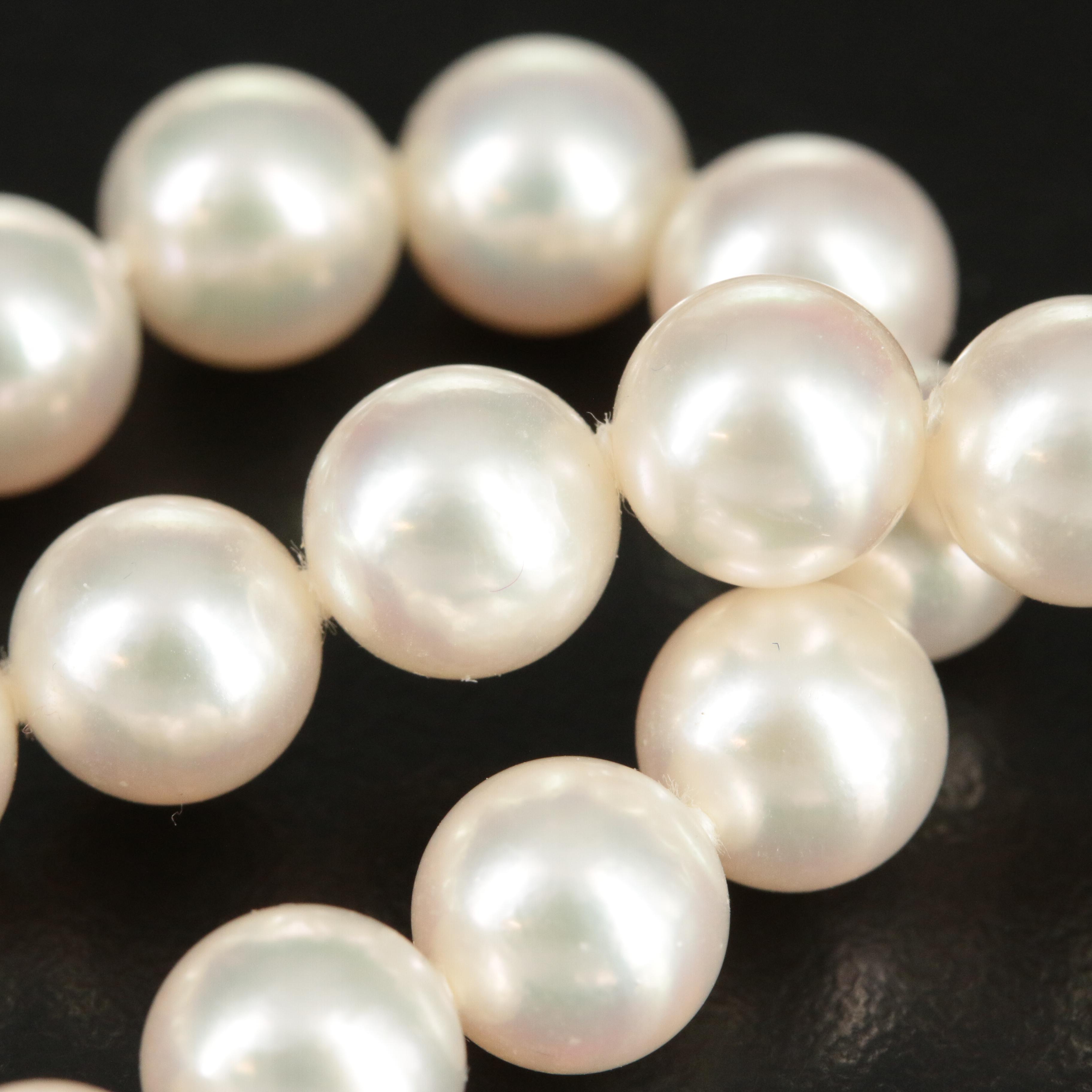 Mikimoto Pearl Necklace with 18K Clasp