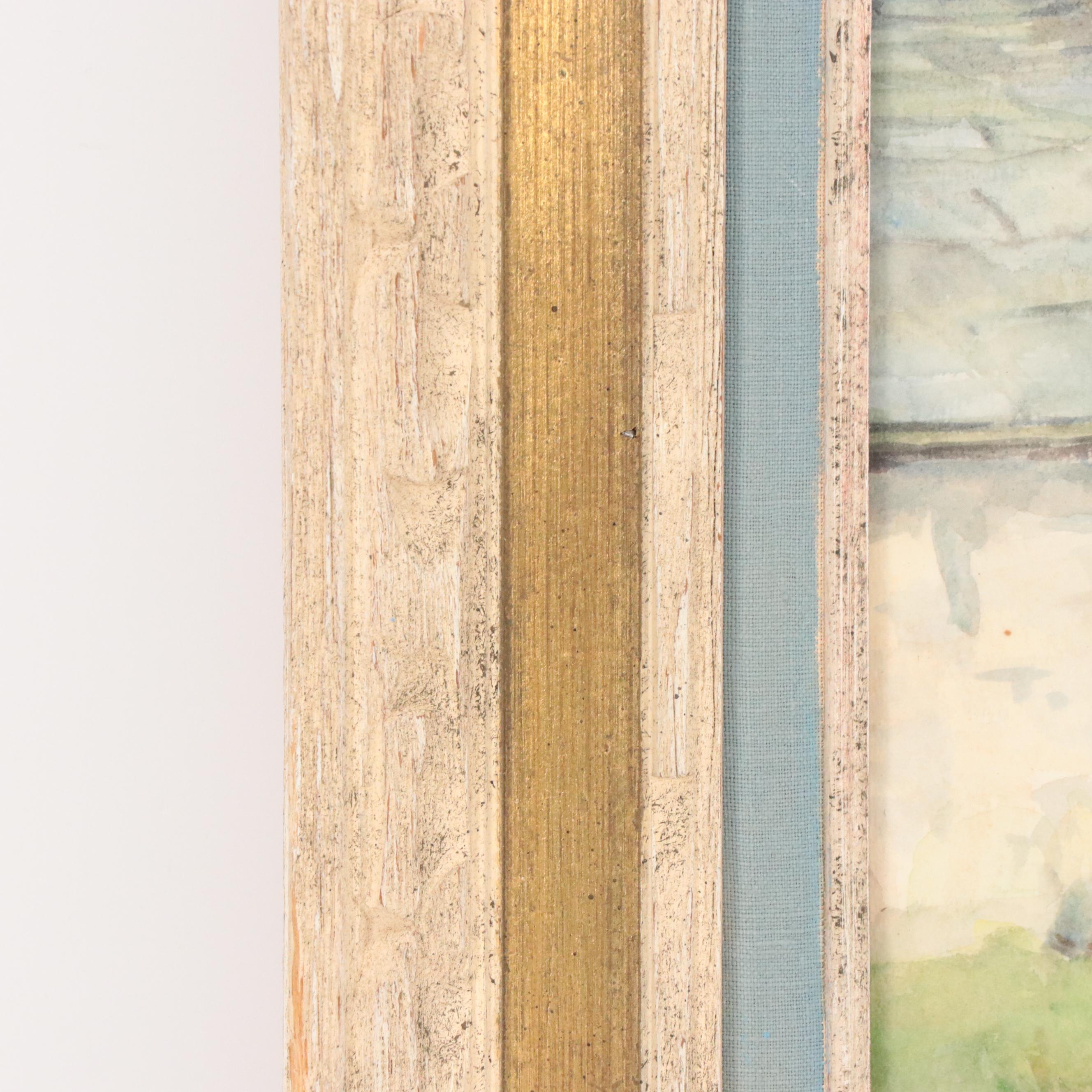 Farmyard Scene Watercolor Painting