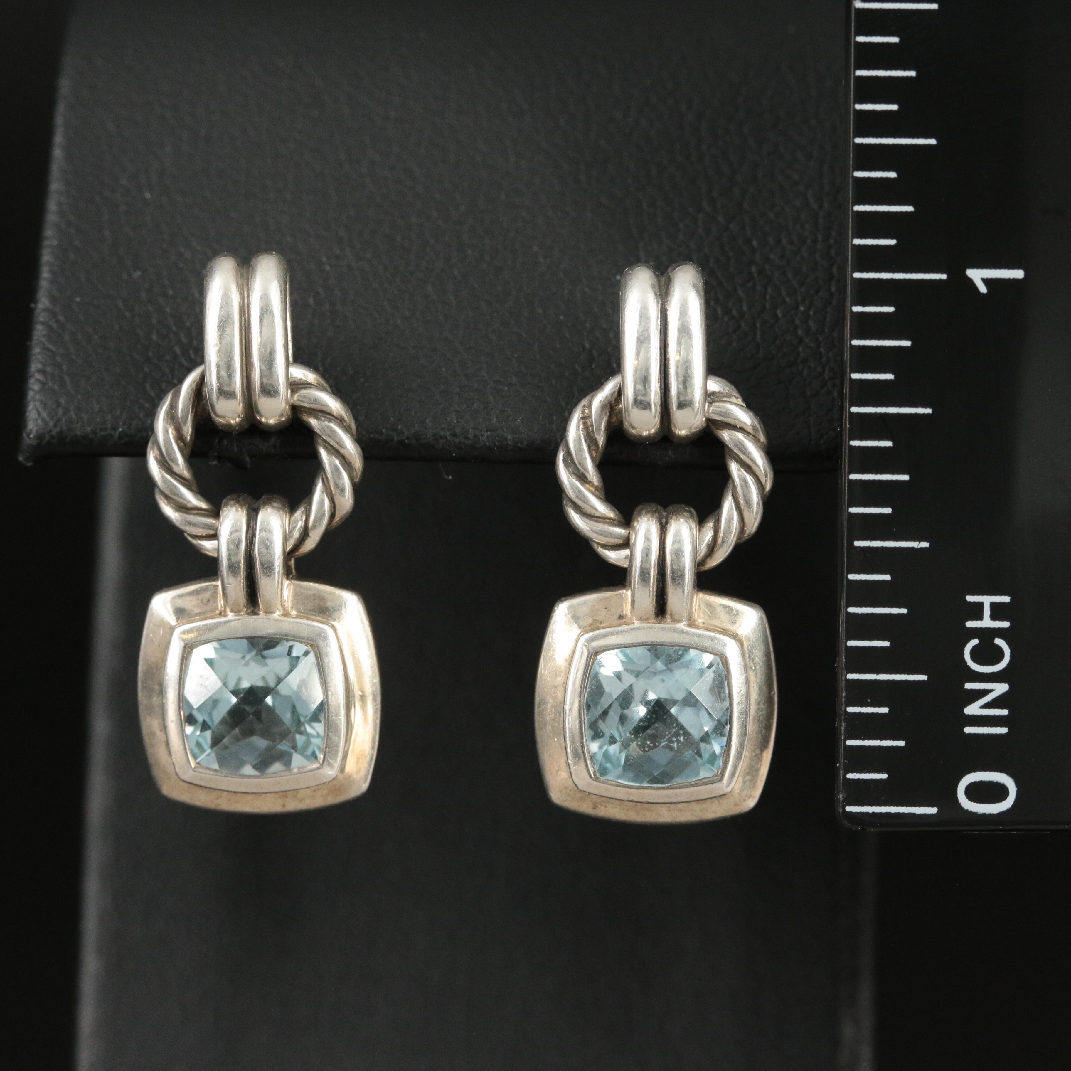 David Yurman "Renaissance®" Sterling Aquamarine Drop Earrings