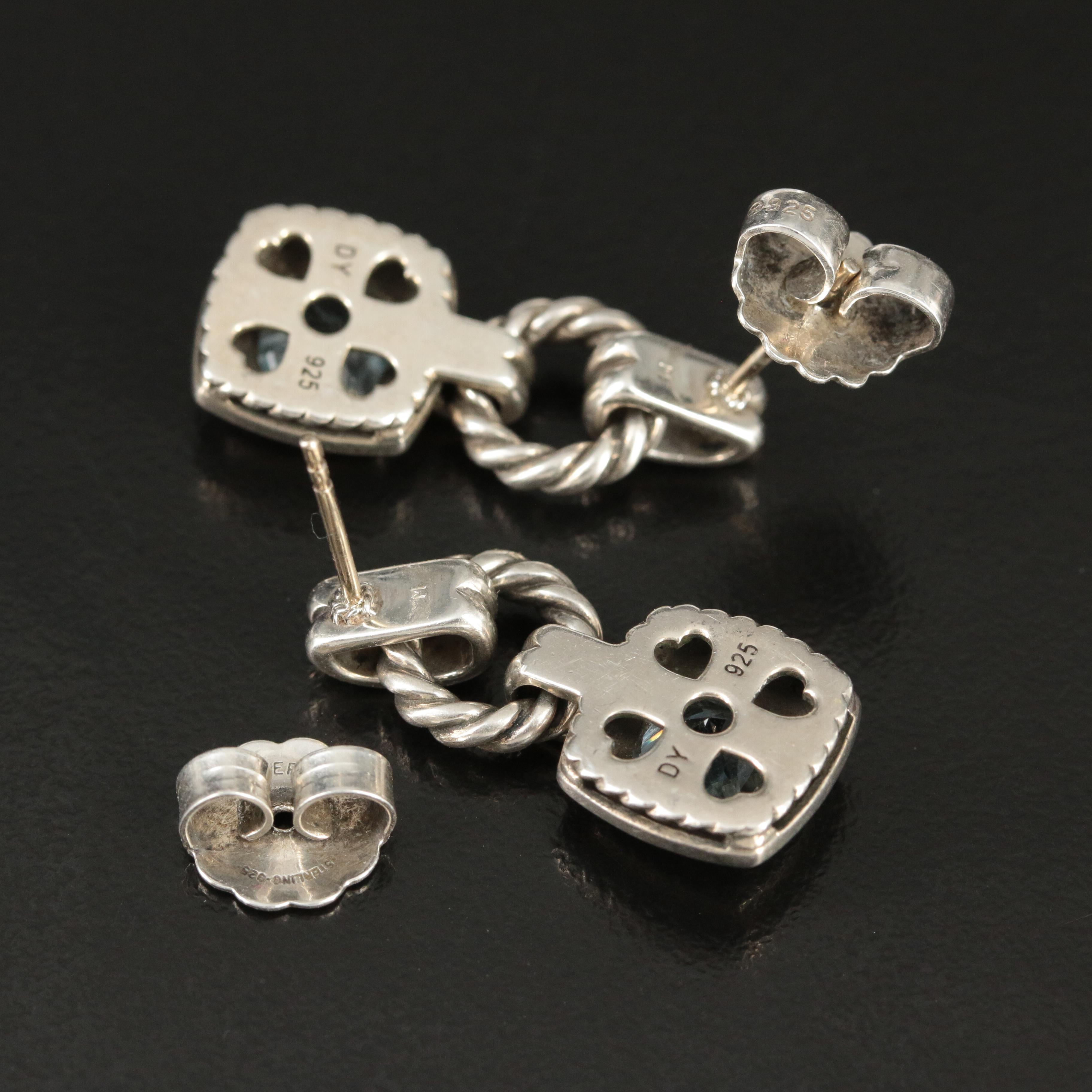 David Yurman "Renaissance®" Sterling Aquamarine Drop Earrings