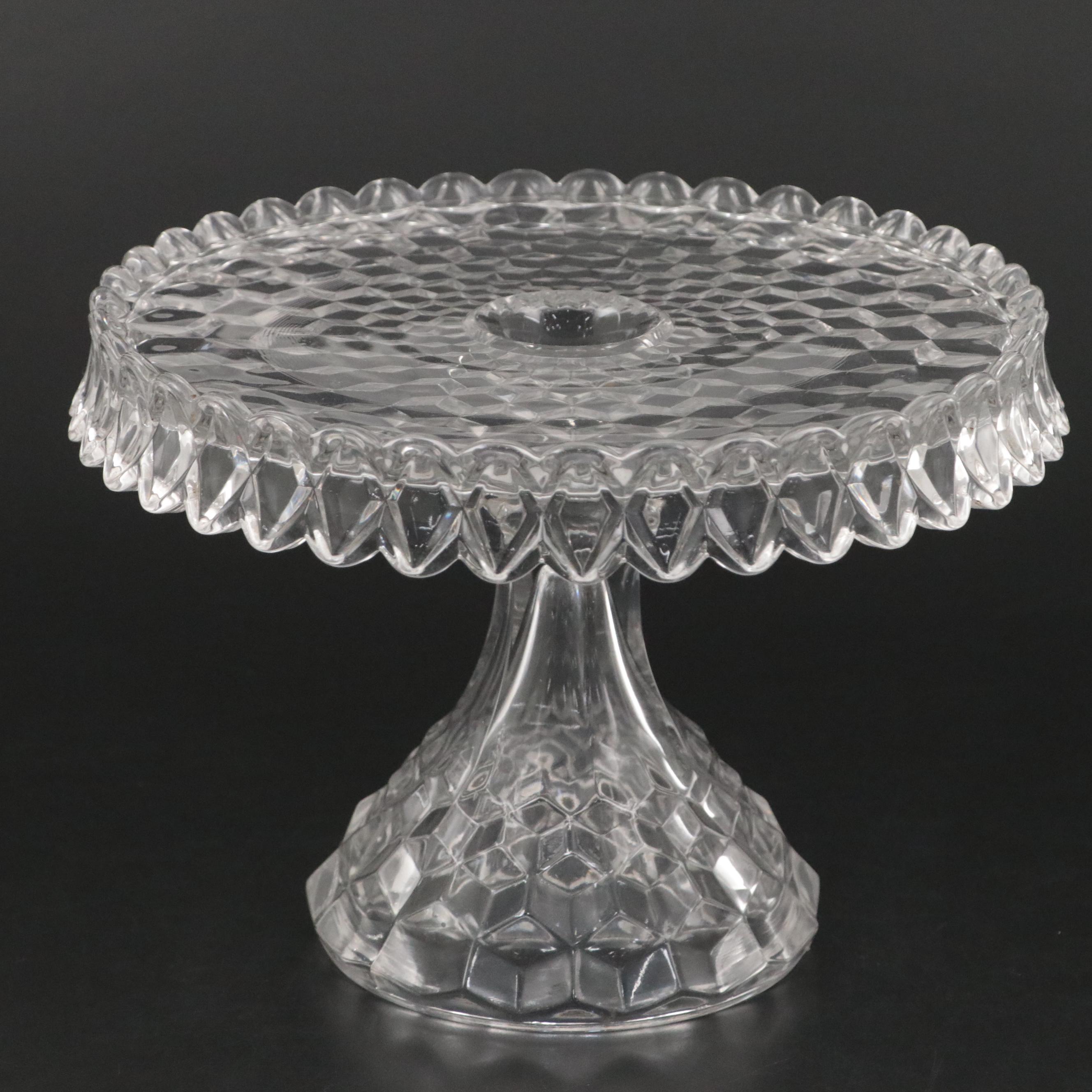 Fostoria "American" Old Round Cake Stand and Other Glass Cake Stand