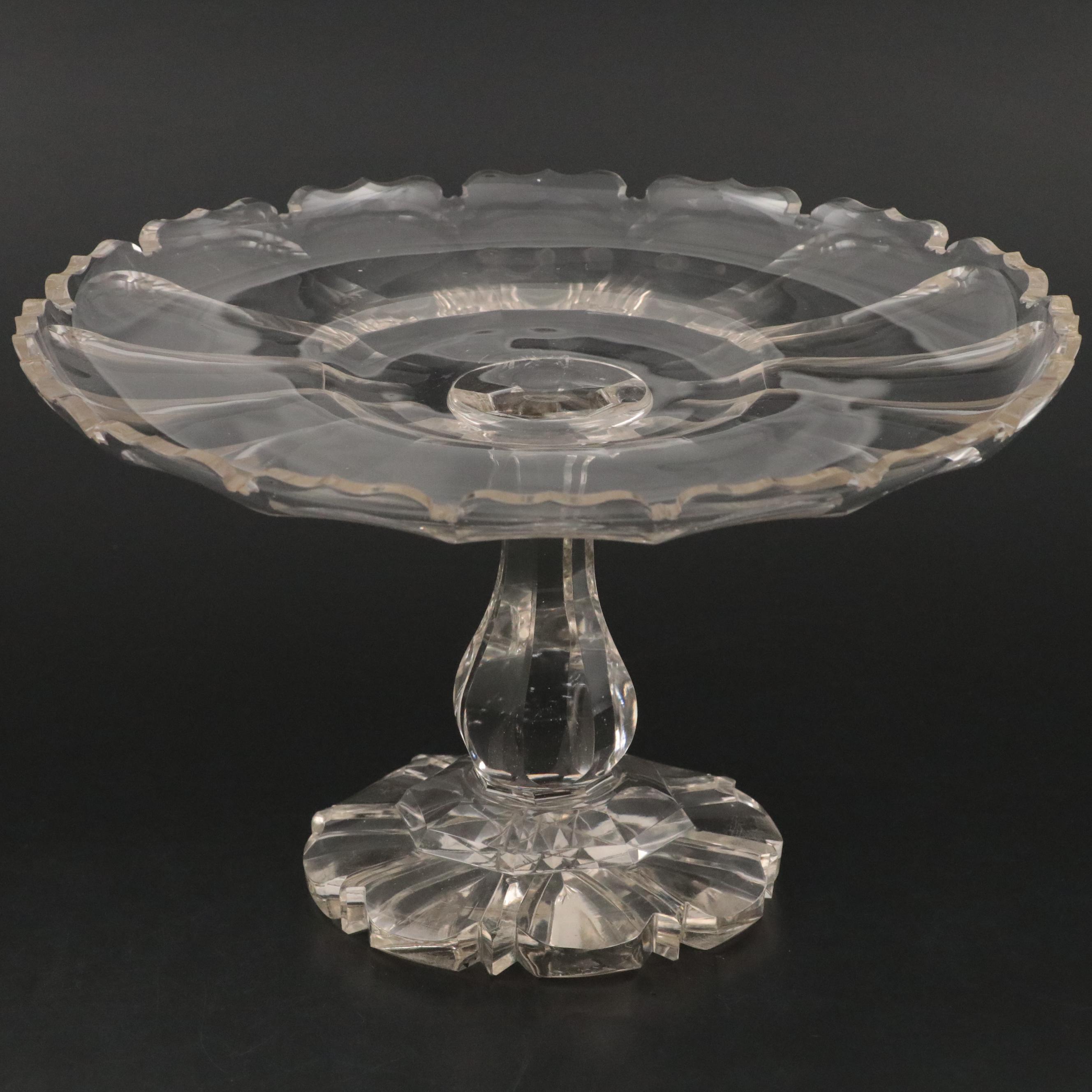 Fostoria "American" Old Round Cake Stand and Other Glass Cake Stand
