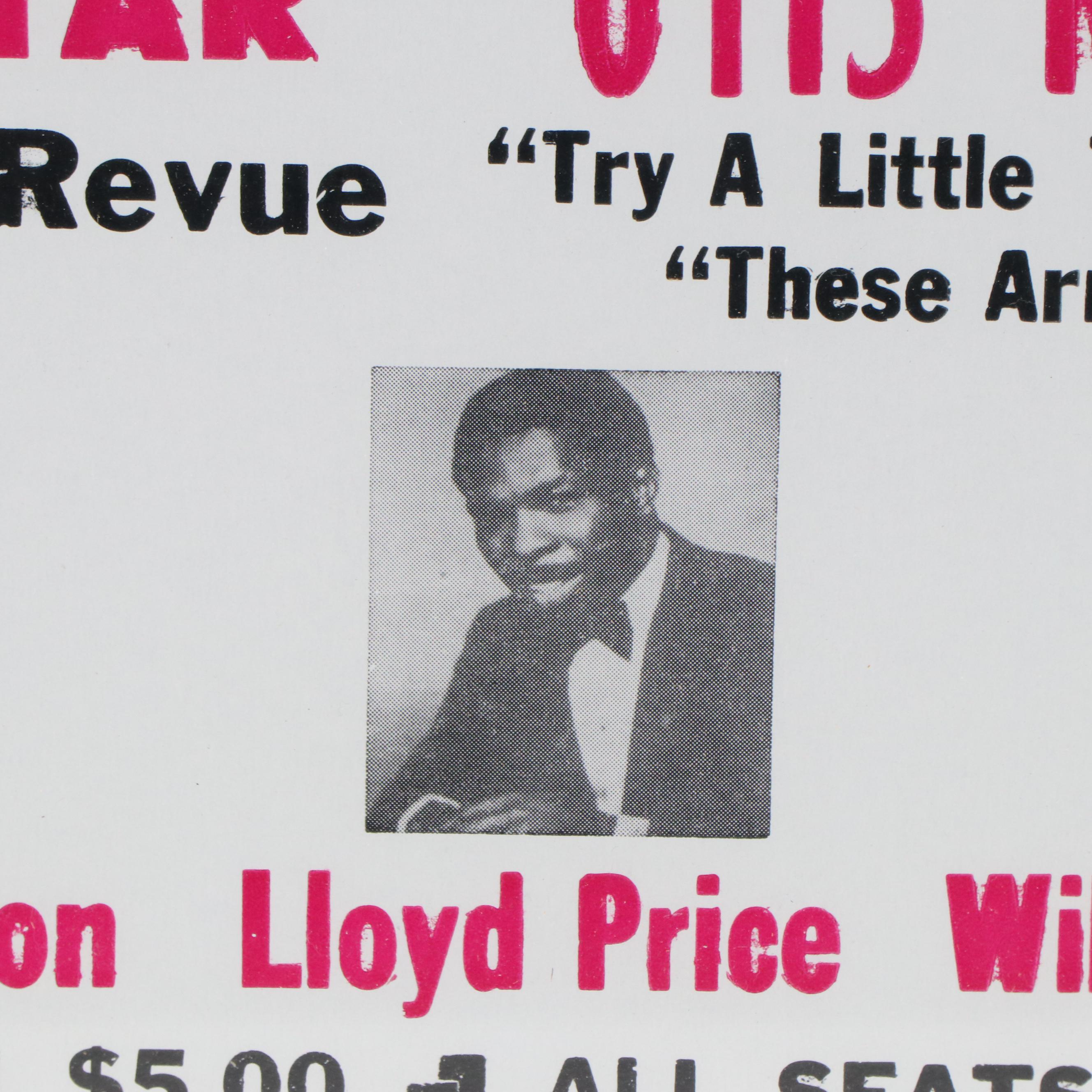 Vintage Paramount Theatre Concert Poster for Sam Cook & Otis Redding