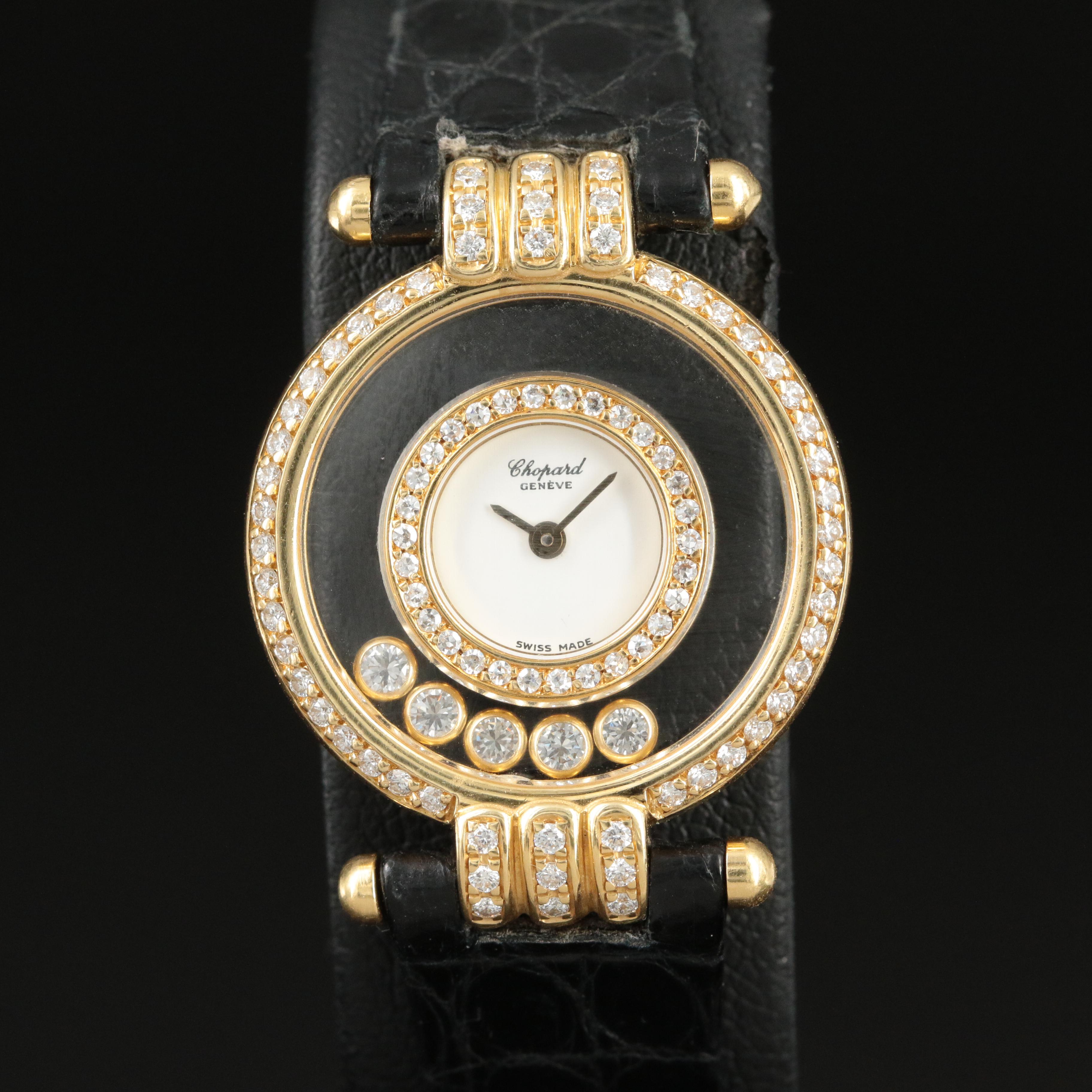 18K Chopard Happy Diamond Quartz Watch