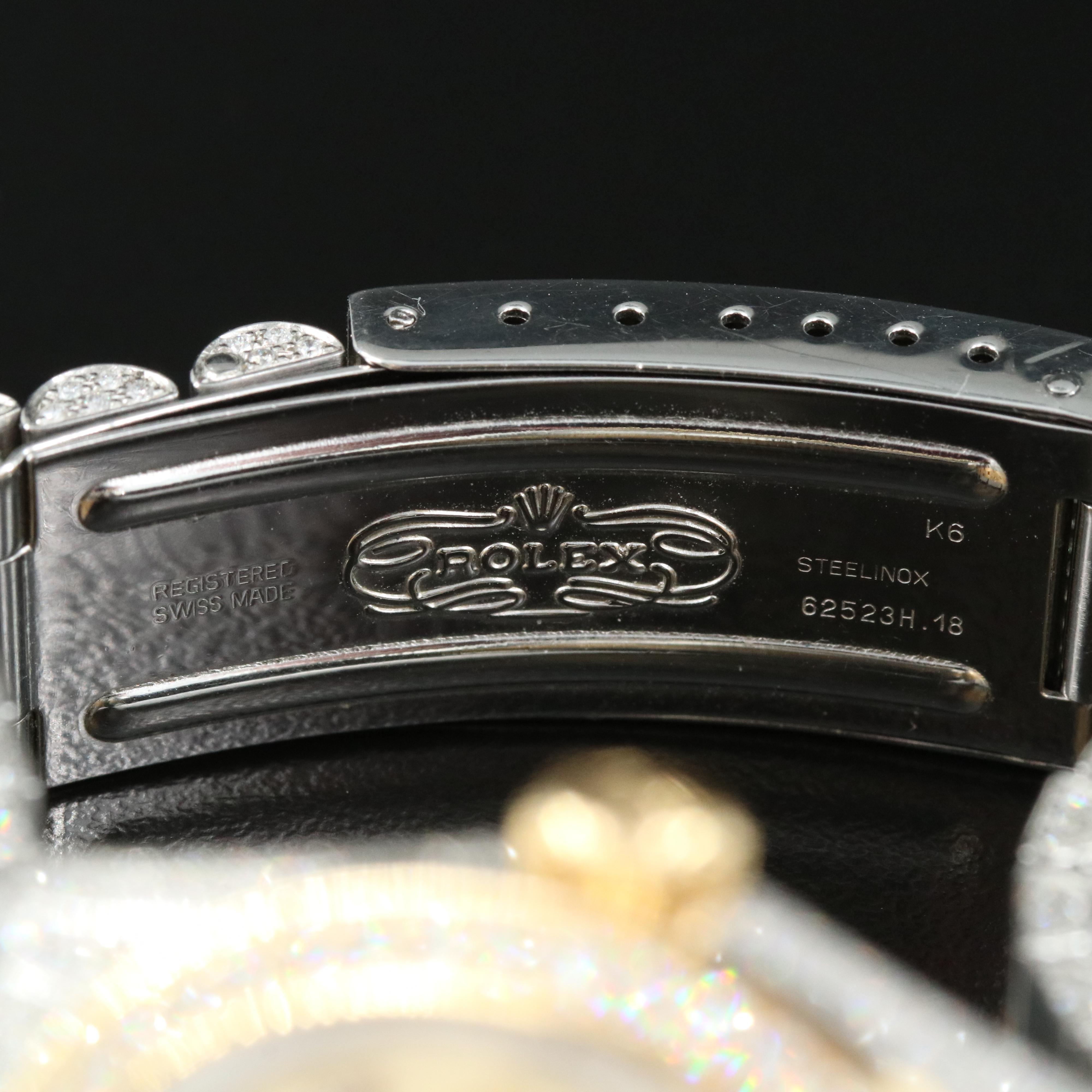 1980s Custom 7.44 CTW Diamond Rolex Datejust Watch