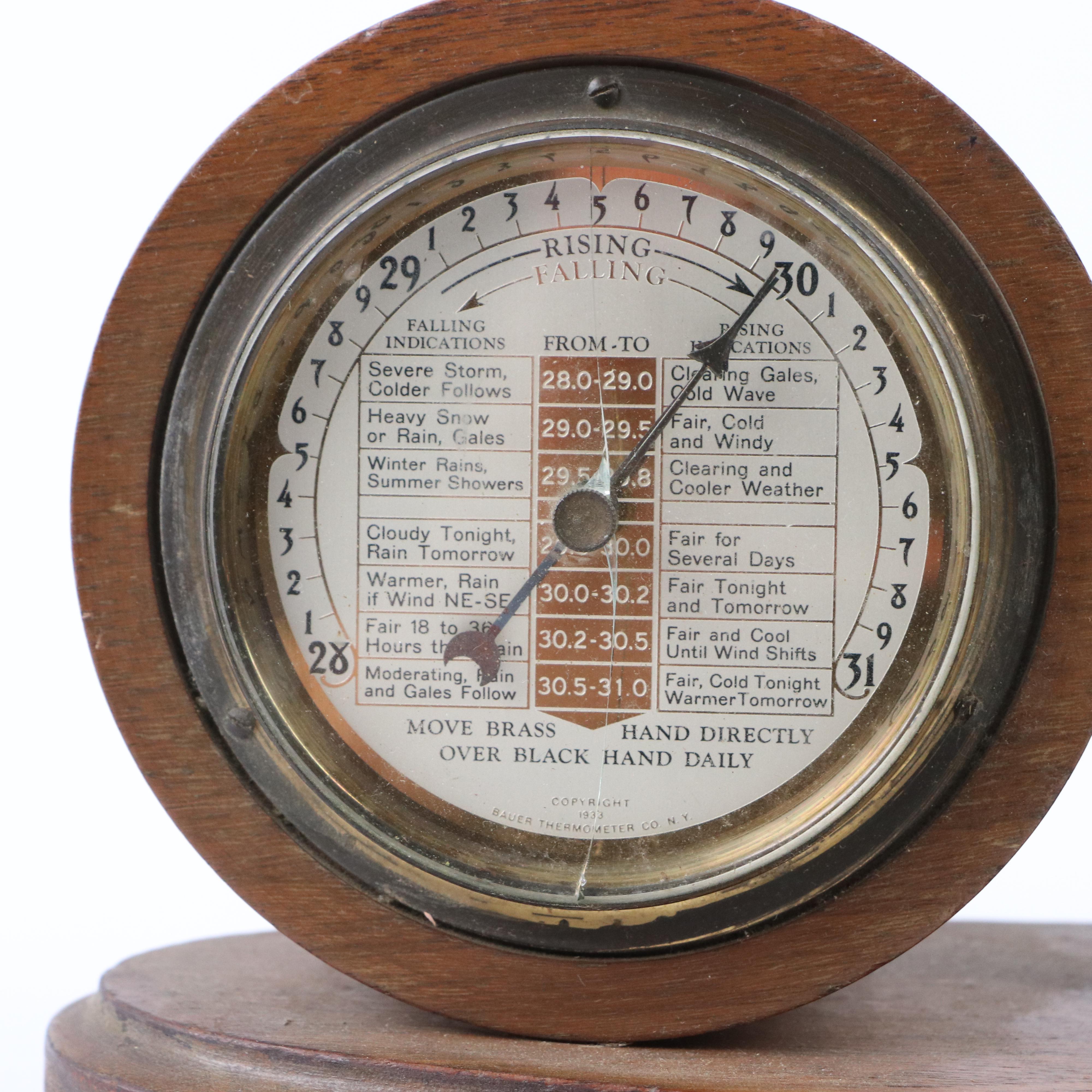 Sessions Self Starting Electric Shelf Clock and Barometer, Mid-20th Century