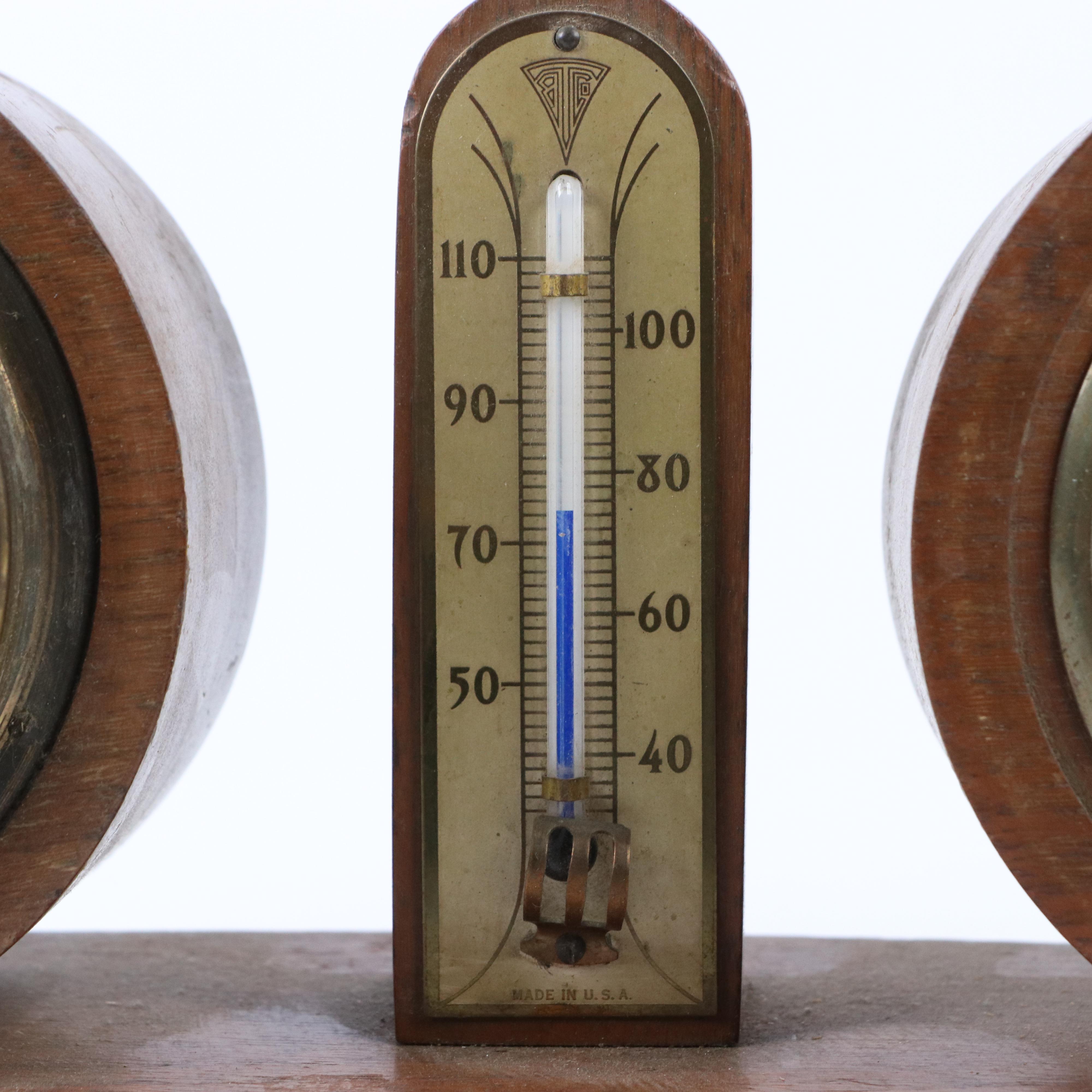 Sessions Self Starting Electric Shelf Clock and Barometer, Mid-20th Century