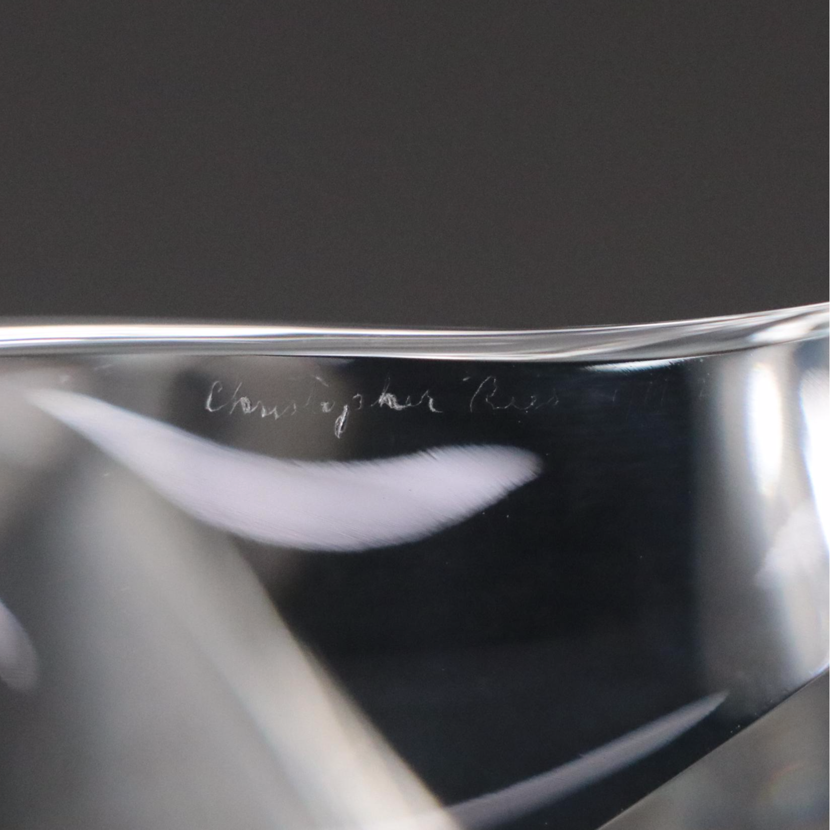 Christopher Ries Optical Crystal Sculpture "Afterglow"