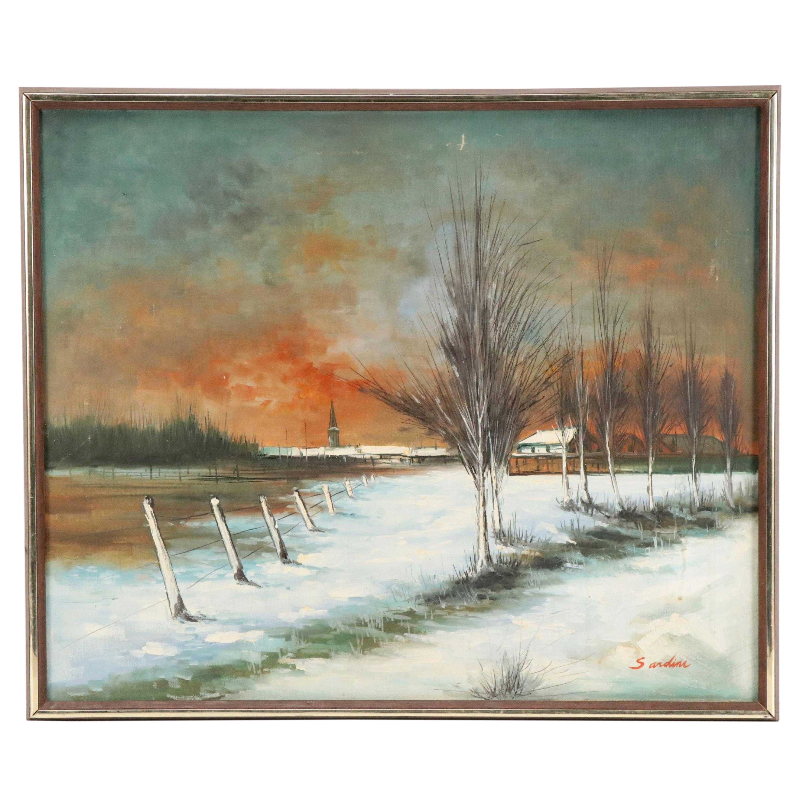 Winter Landscape Oil Painting