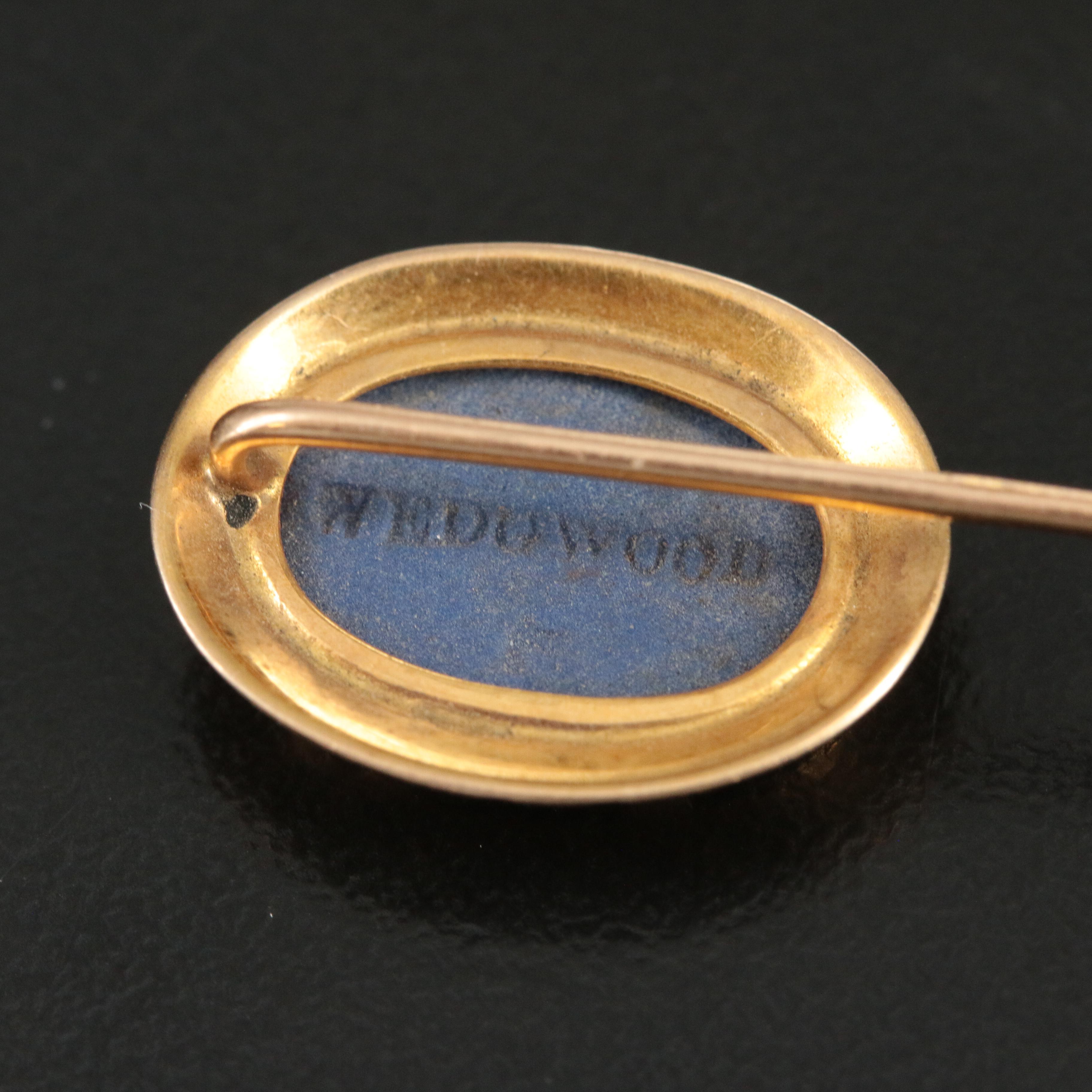 Wedgwood 10K Jasperware Stick Pin and 14K and 10K Bracelet Including Diamond
