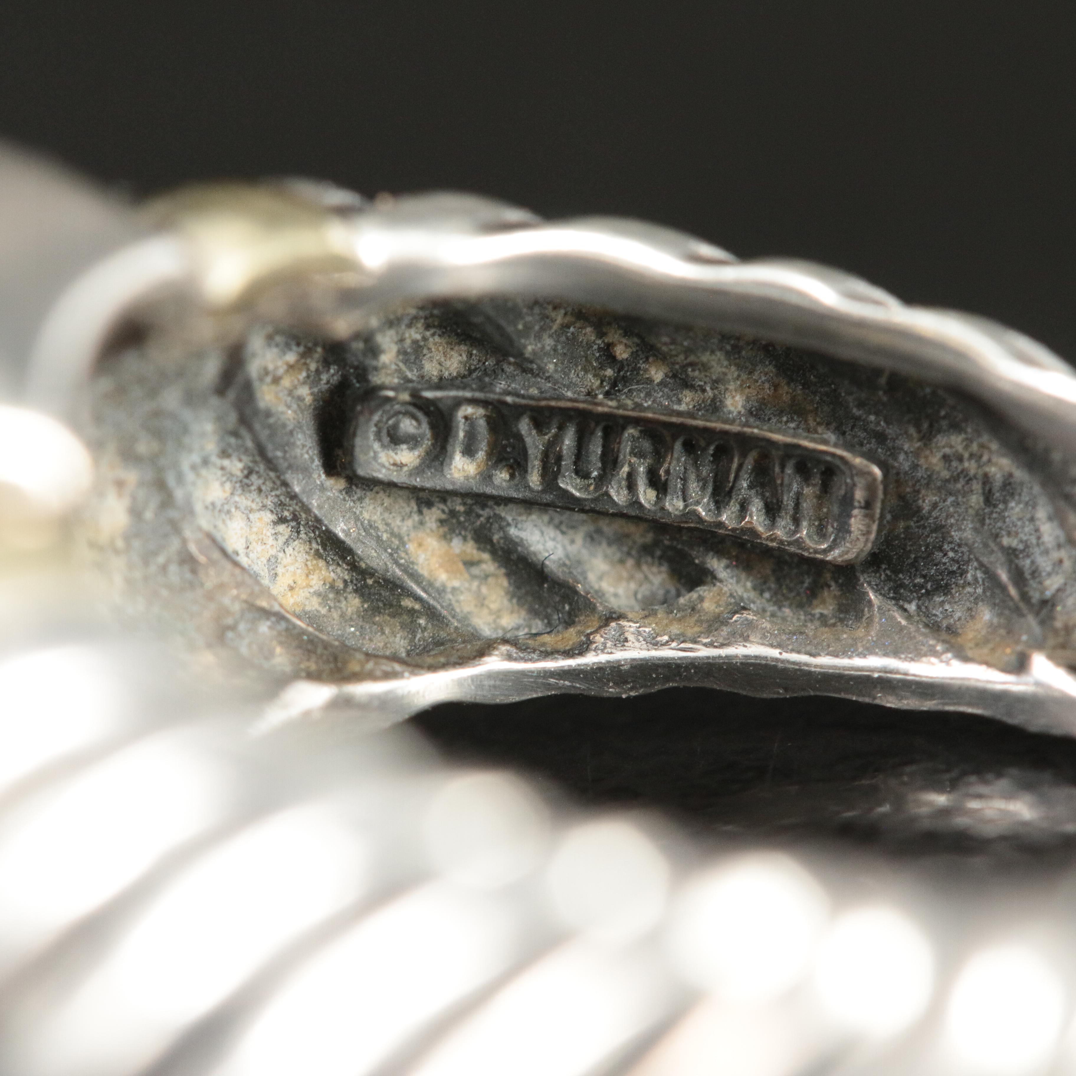 David Yurman Noblesse Sterling, 18K and Chalcedony Ring