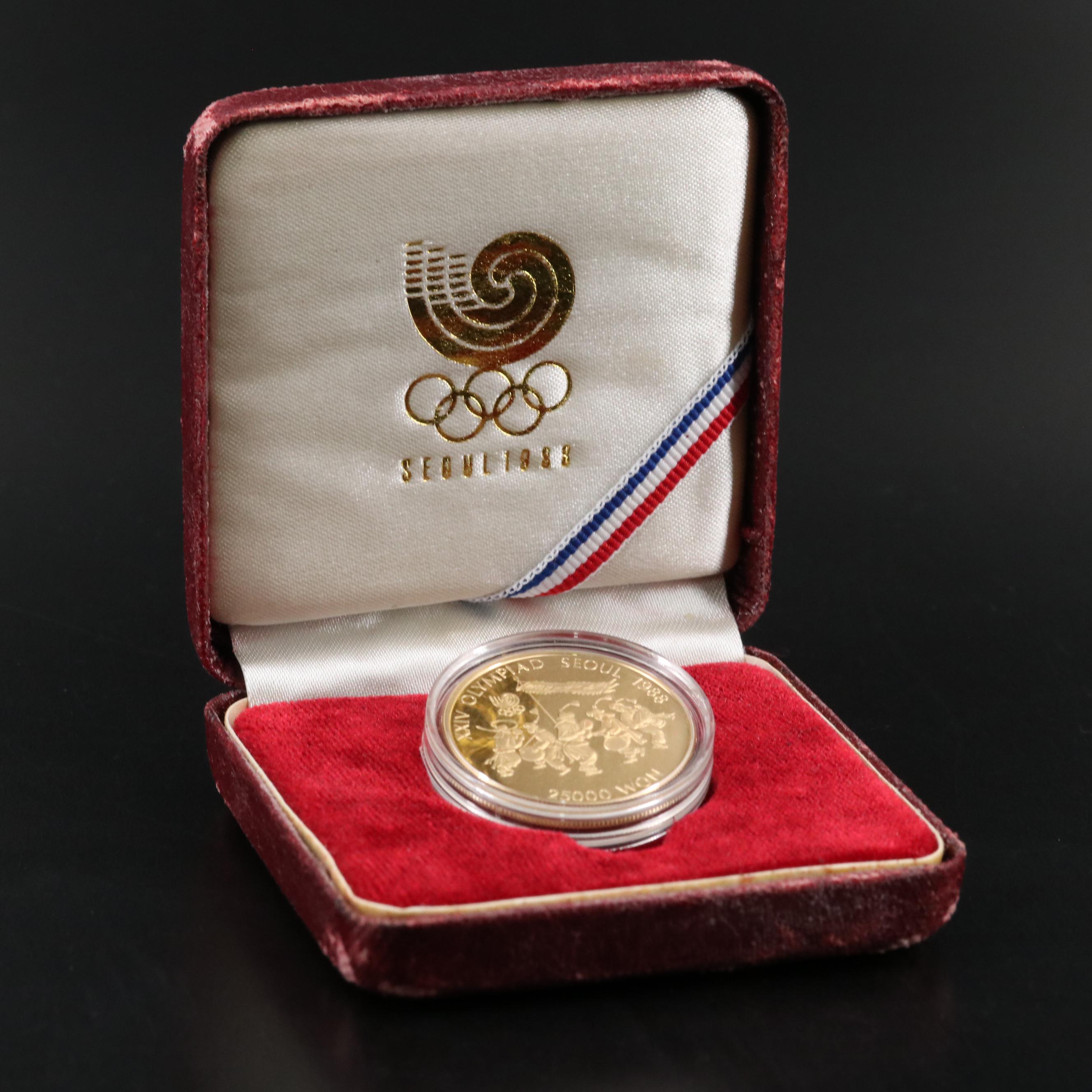 1988 Olympic Games in Seoul 25,000-Won Gold Coin