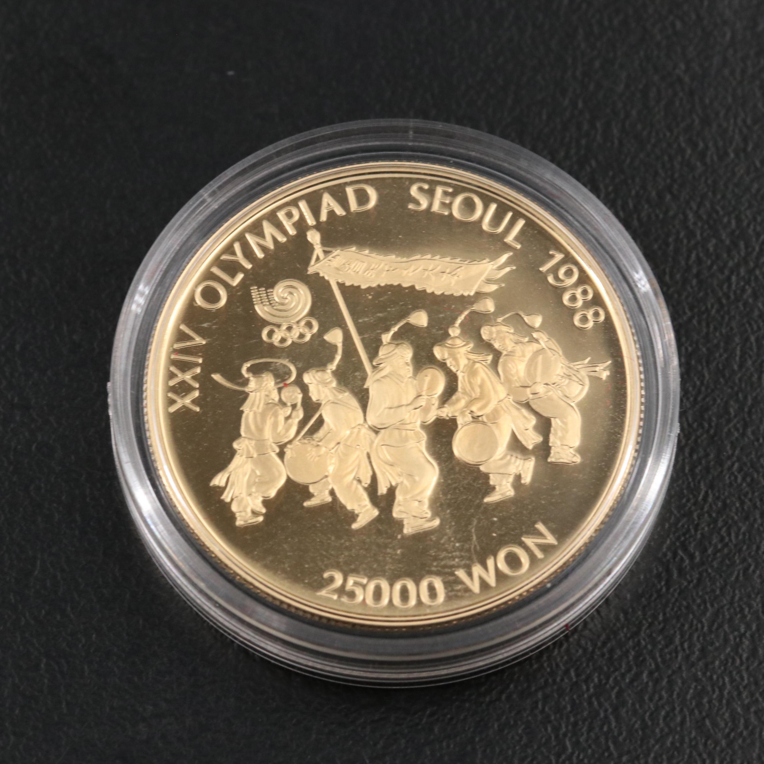 1988 Olympic Games in Seoul 25,000-Won Gold Coin