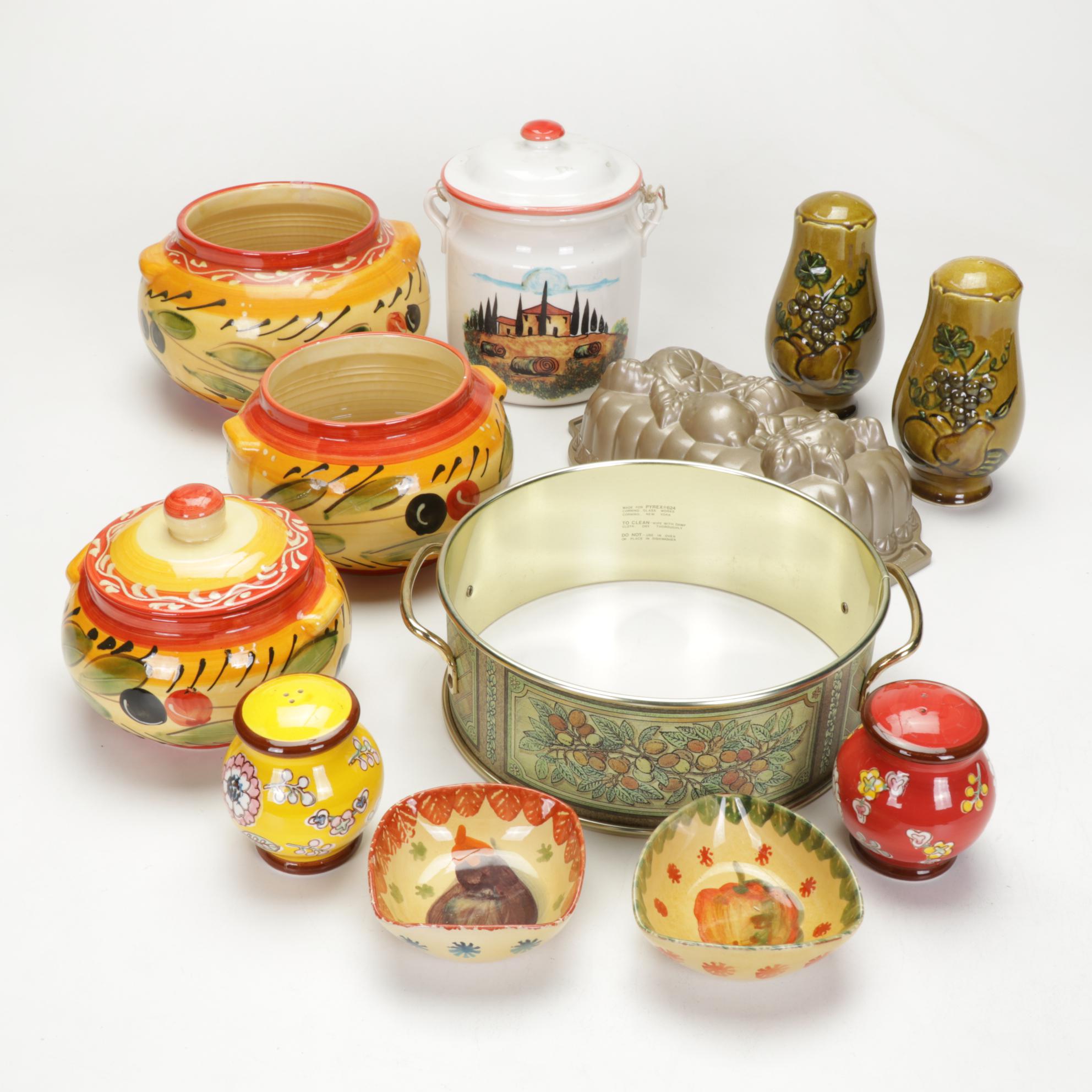 Hand-Painted Tuscan Style Pottery, Nordic Ware Lemon Bread Pan, & More