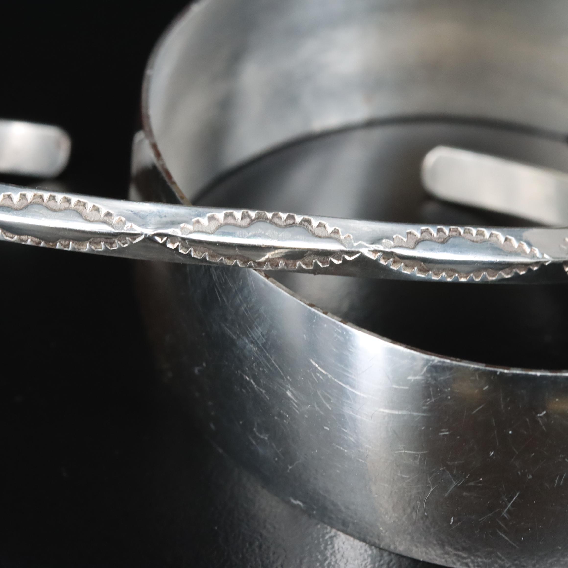 Sterling Cuff Bracelets Including Danecraft