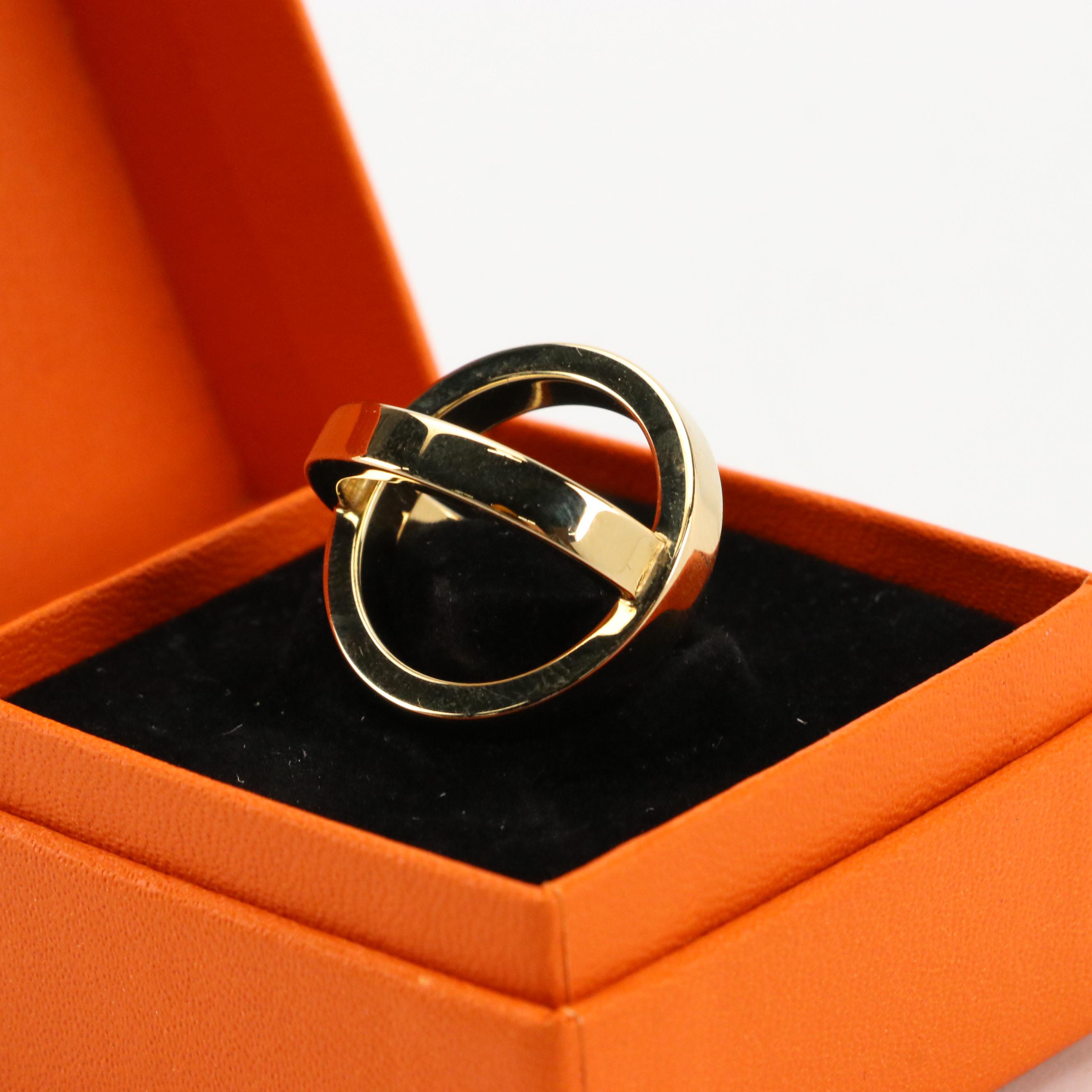 Hermès Bijouterie Fantaisie Cosmos Scarf Ring with Box